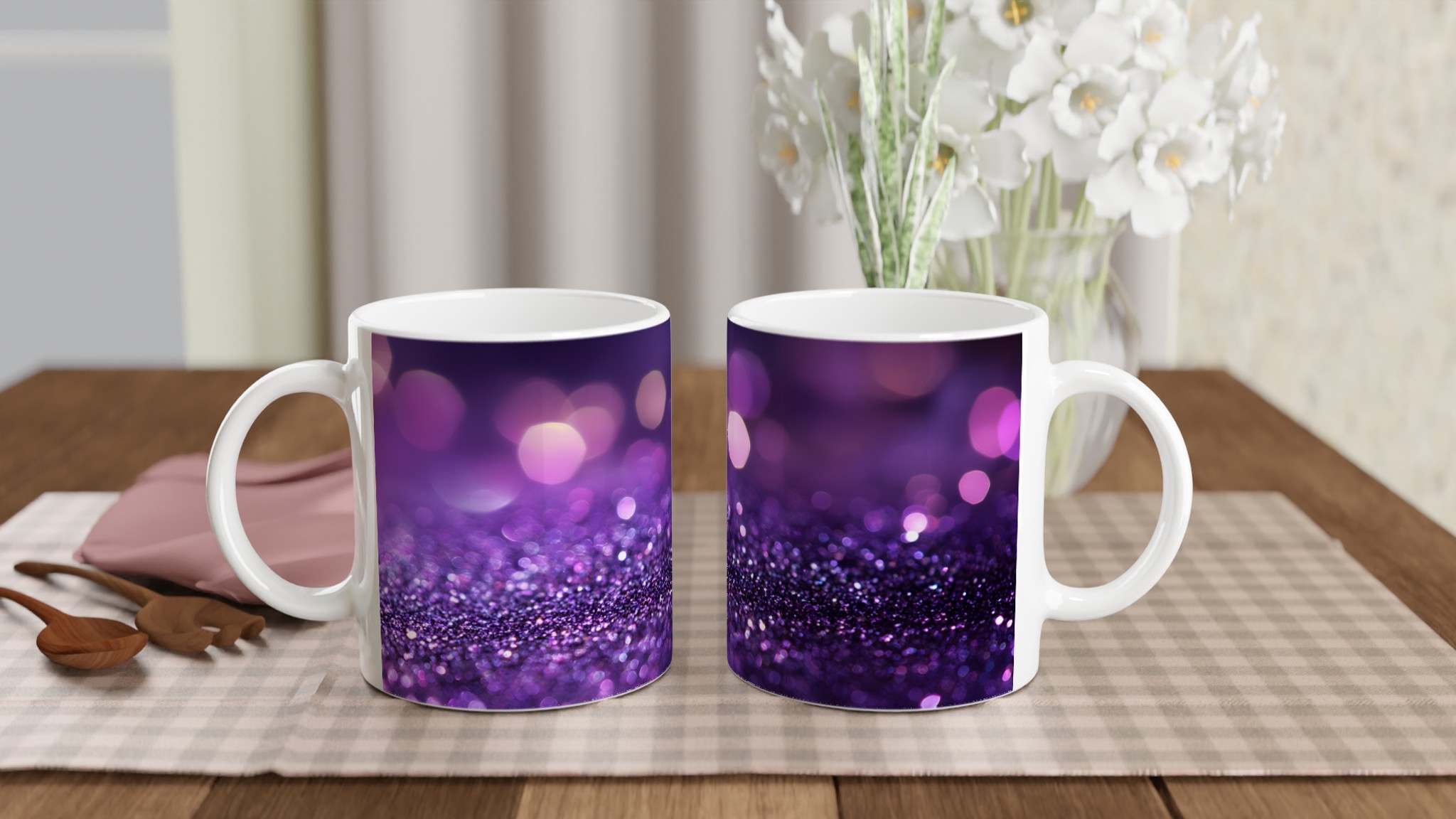 Glittrande Lila Keramikmugg – 11 oz Vit Mugg för En Förtrollande Dryckesupplevelse 10 5a077df3-4524-4b73-bc6e-1cf77726d9f3
