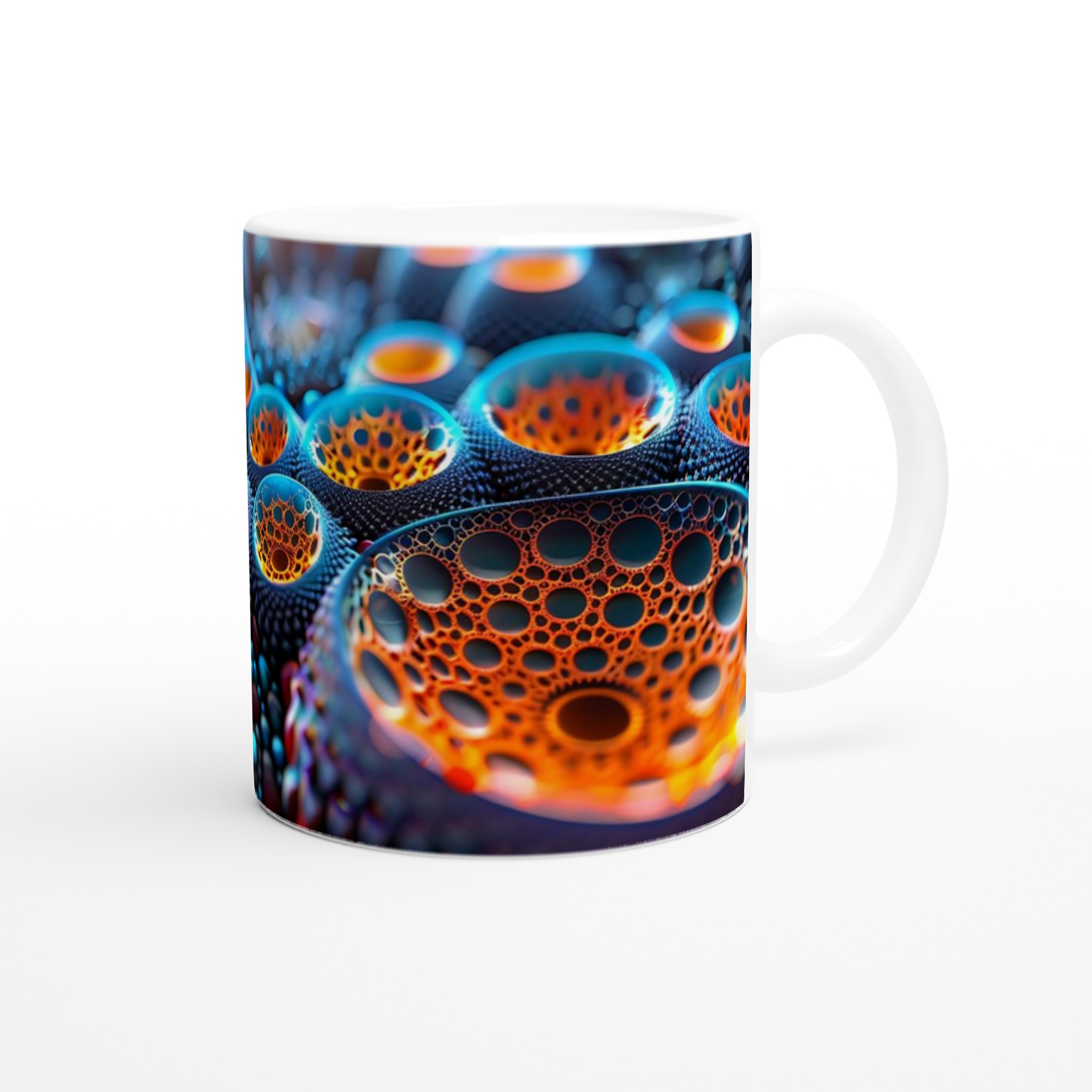 Abstrakt Fraktal Konst Mugg – 11oz Keramisk Kaffekopp i Intensiva Färger 10 5a1fb87f-4b09-4e8d-a323-5bae5dd99543