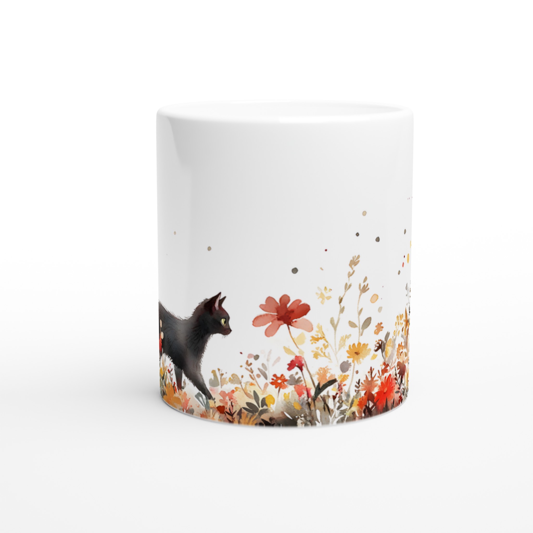 Magisk Katt & Höstblomster – 11oz Keramisk Mugg i Valfri Färg 8 5a42d881-e10f-4a19-8cc3-aab9558faf79
