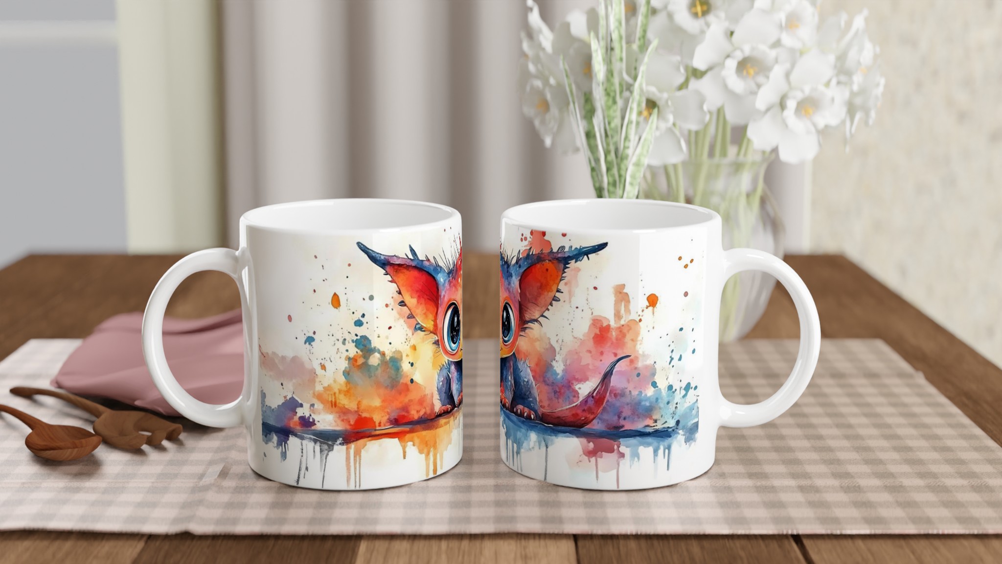 Färgsprakande Kawaii Monster Keramikmugg – 11oz, Välj Din Favoritfärg! 10 5a8f9dfc-8af4-40dd-b6e8-6e096998eba7
