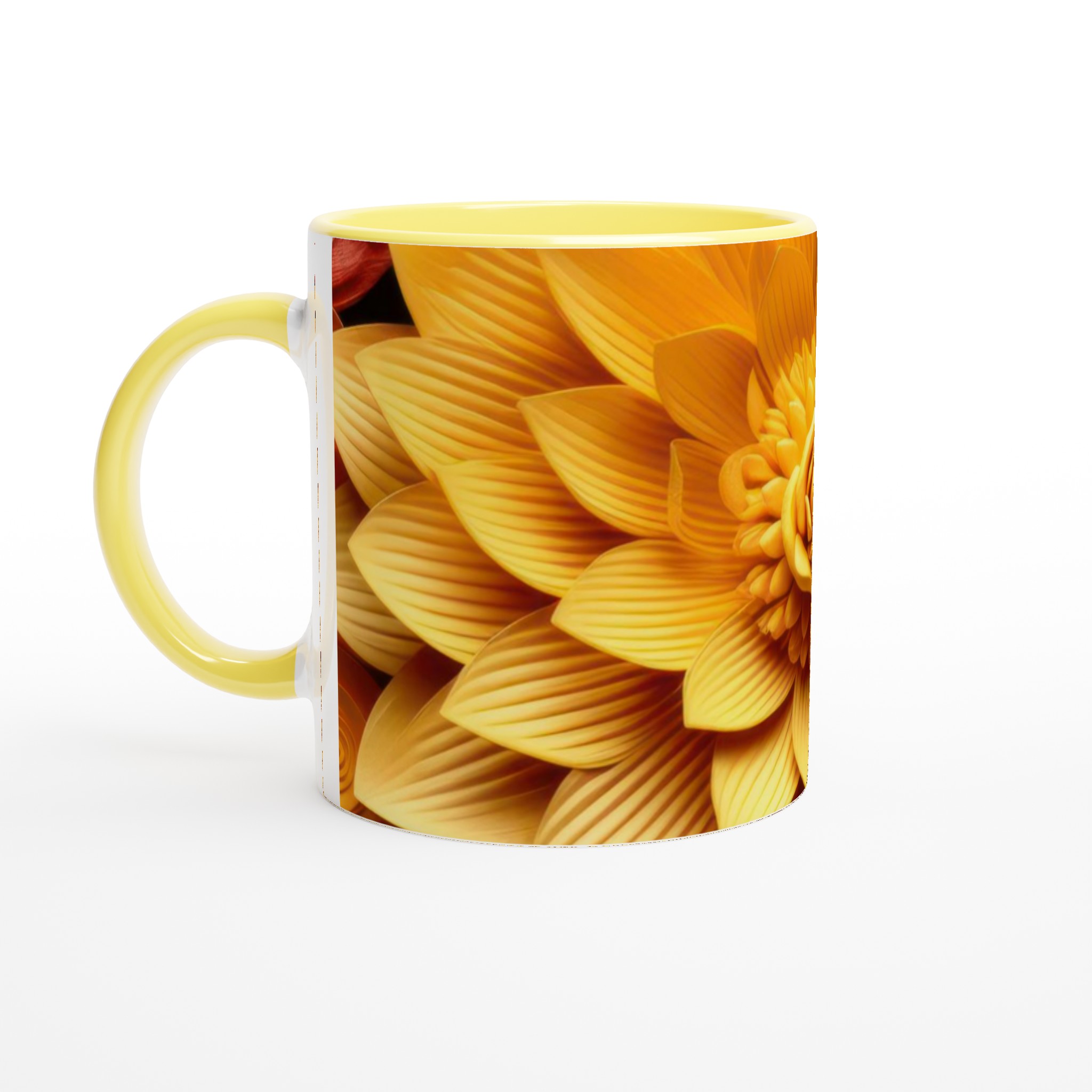 Elegant Vit 11oz Keramisk Mugg med Livfullt Blomstertryck – Välj Din Färg 3 5aaf9dbd-2fce-4234-a362-a438cfa7f970