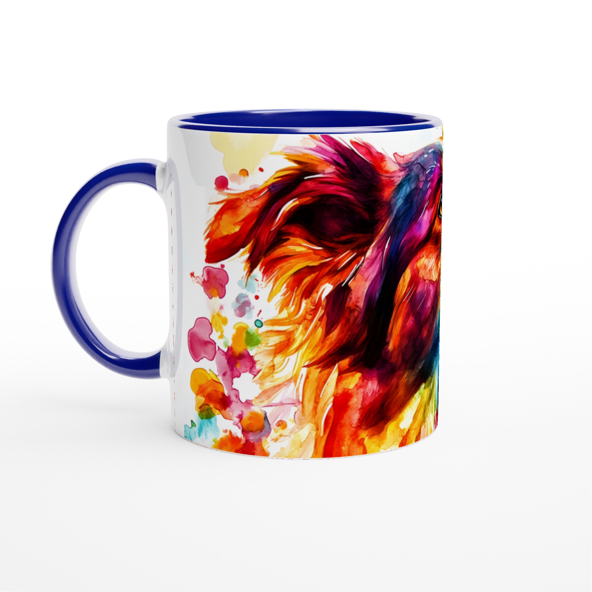 Färgsprakande Akvarellhund Mugg - 11oz Keramikmugg i ditt Val av Sju Livfulla Färger 2 5ab27b08-9756-456c-a948-ee9f348e01d3