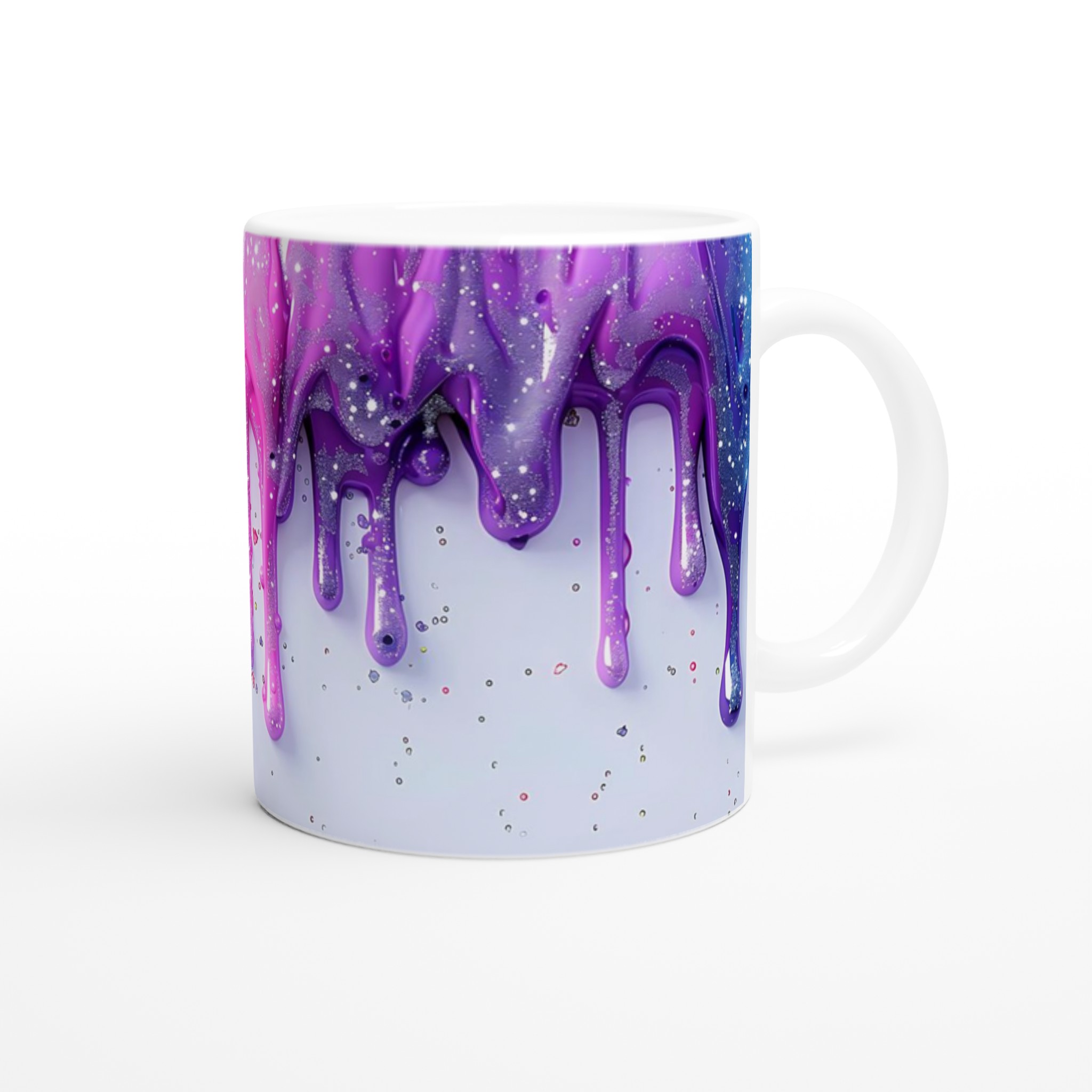 Rainbow Glitter Drip Keramikmugg - 11oz, Välj din favoritfärg för en magisk kaffestund! 9 5ad06307-b42a-4a57-977c-afbdb0135f97