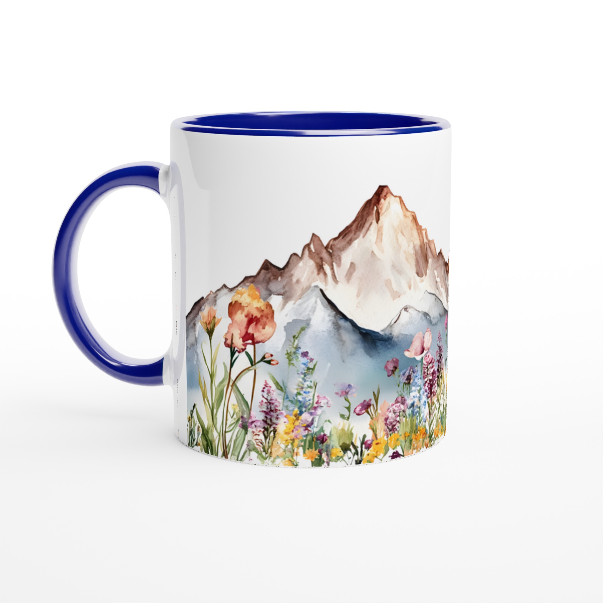 Akvarell Berg & Vildblommor Keramikmugg – Konstnärlig 11oz Kaffekopp i Flera Färger 2 5ae0cb13-9db4-4bf1-a2b2-cbdc4bcaebcb