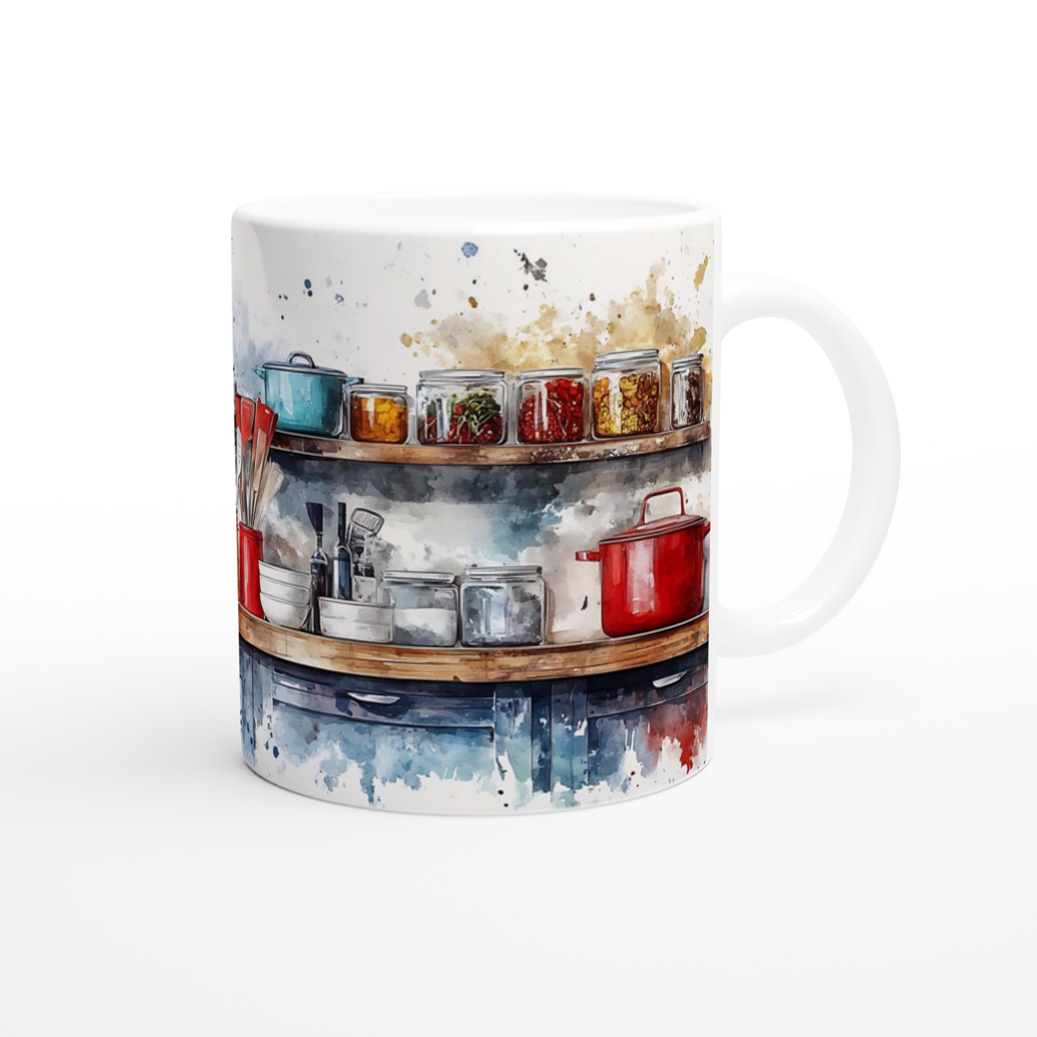 Konstnärlig Köksdetalj 11oz Keramisk Mugg – Färgglad Akvarellinspiration för Din Kaffestund 9 5b275326-363a-4d7e-ab69-9850f8c20c62