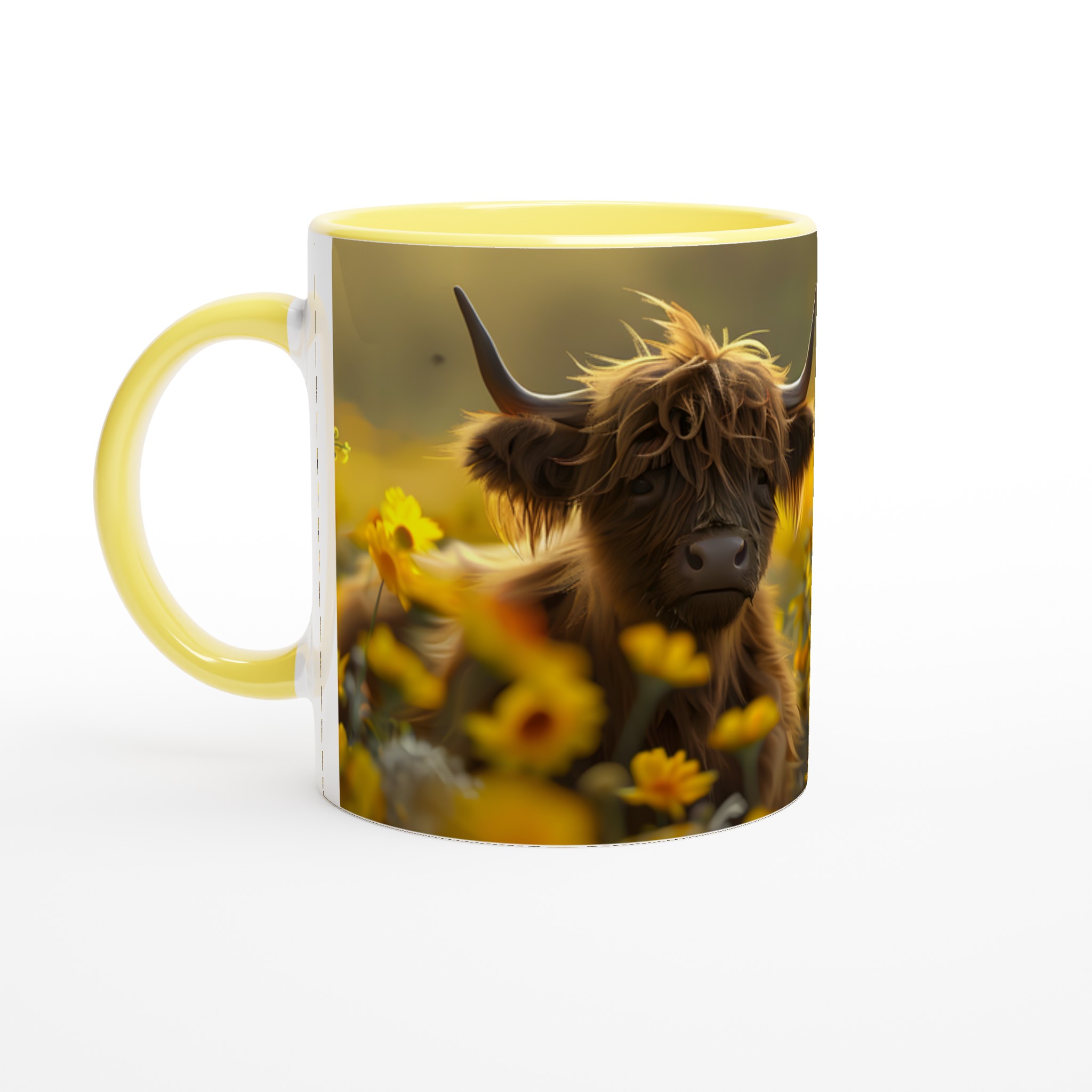 Söt Långhårig Ko i Blomsterfält 11oz Keramisk Mugg – Välj bland 7 Livfulla Färger! 3 5b6d87fc-e2f4-48de-ae61-ff0f84942600