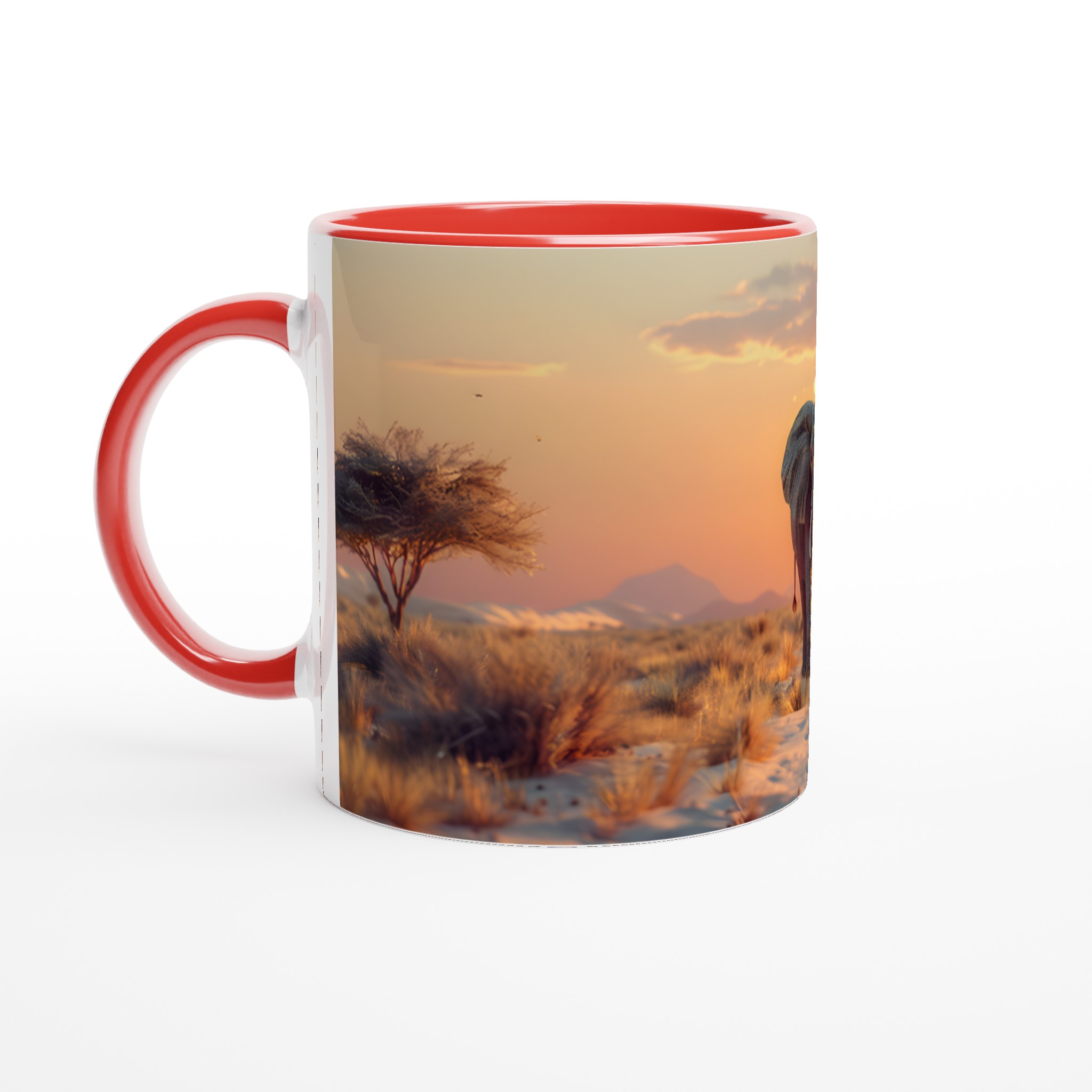 Majestätisk Elefant Safari Solnedgång – 11oz Keramisk Mugg i Valfri Färg 5 5b6f3da0-5a82-4275-a0b4-5a13a8301bb8