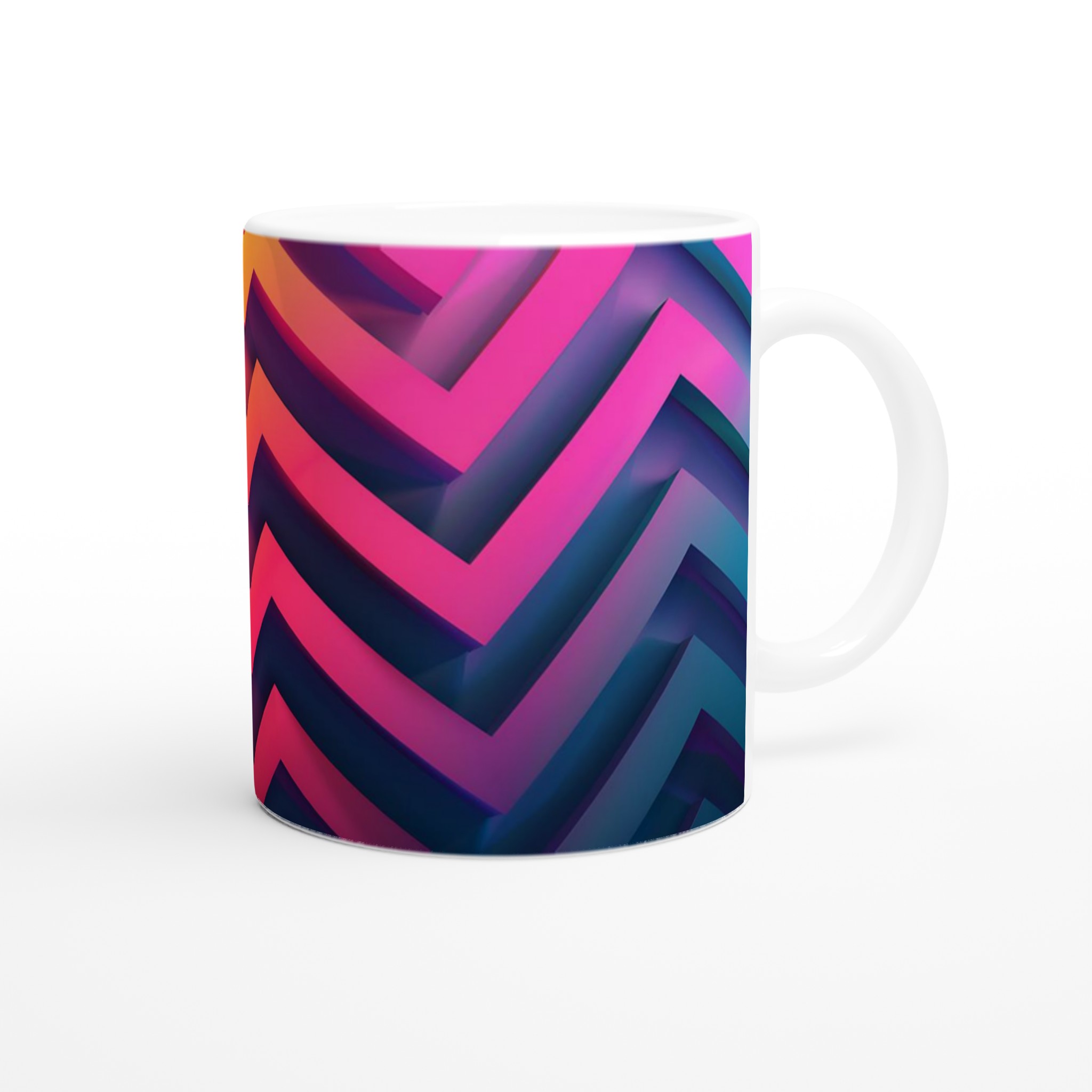 Abstrakt Chevron Mugg - Färgexplosion på 11oz Keramisk Kaffekopp 9 5b727371-a9cb-4402-9995-16fa11aac97f