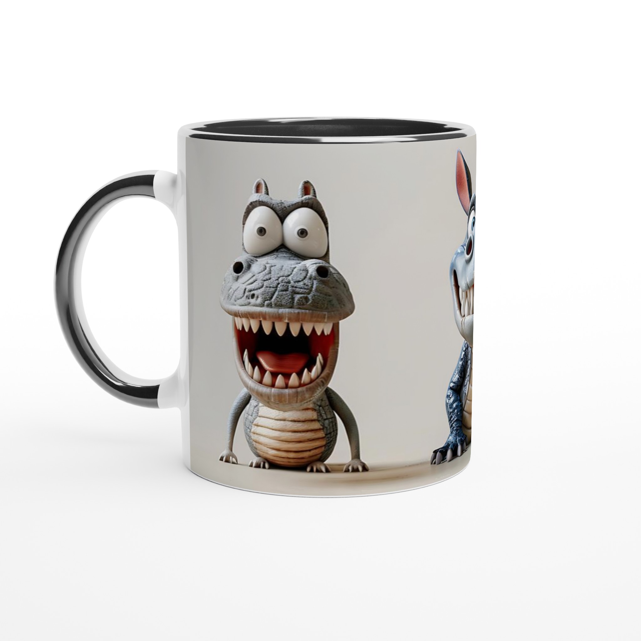 Skrattande Tecknade Djur Mugg – Vit 11oz Keramisk Mugg för Ditt Roligaste Kaffe 4 5b86f1d9-7bf9-455e-9e32-12d790867bc0