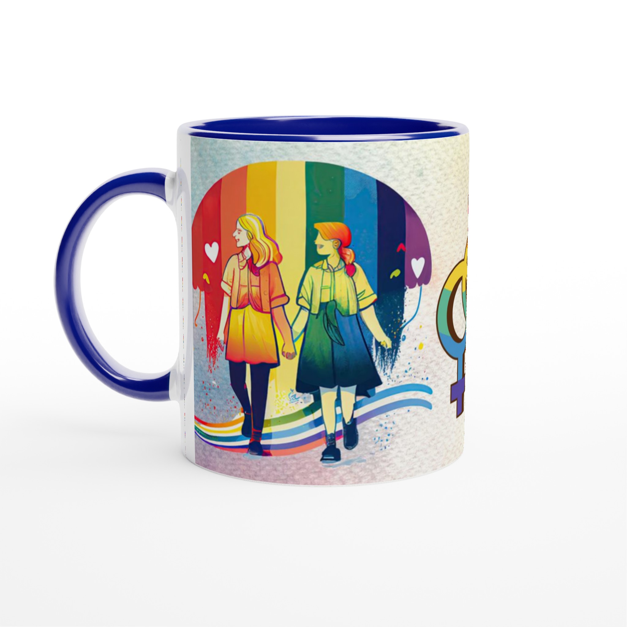 Vit 11oz Keramisk Mugg med Färgglad Pride-Design i Din Favoritfärg 2 5b872c2c-78e6-4d3f-a79a-68b21482a6cd