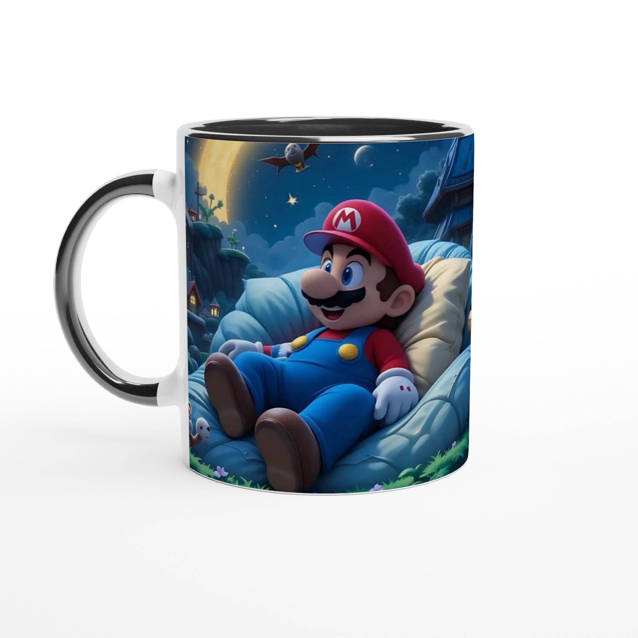 Vit 11oz keramisk mugg med spelande Mario-design i färgstarka nyanser 4 5b9a113c-fdbd-4151-8a27-0ec5fade2f56