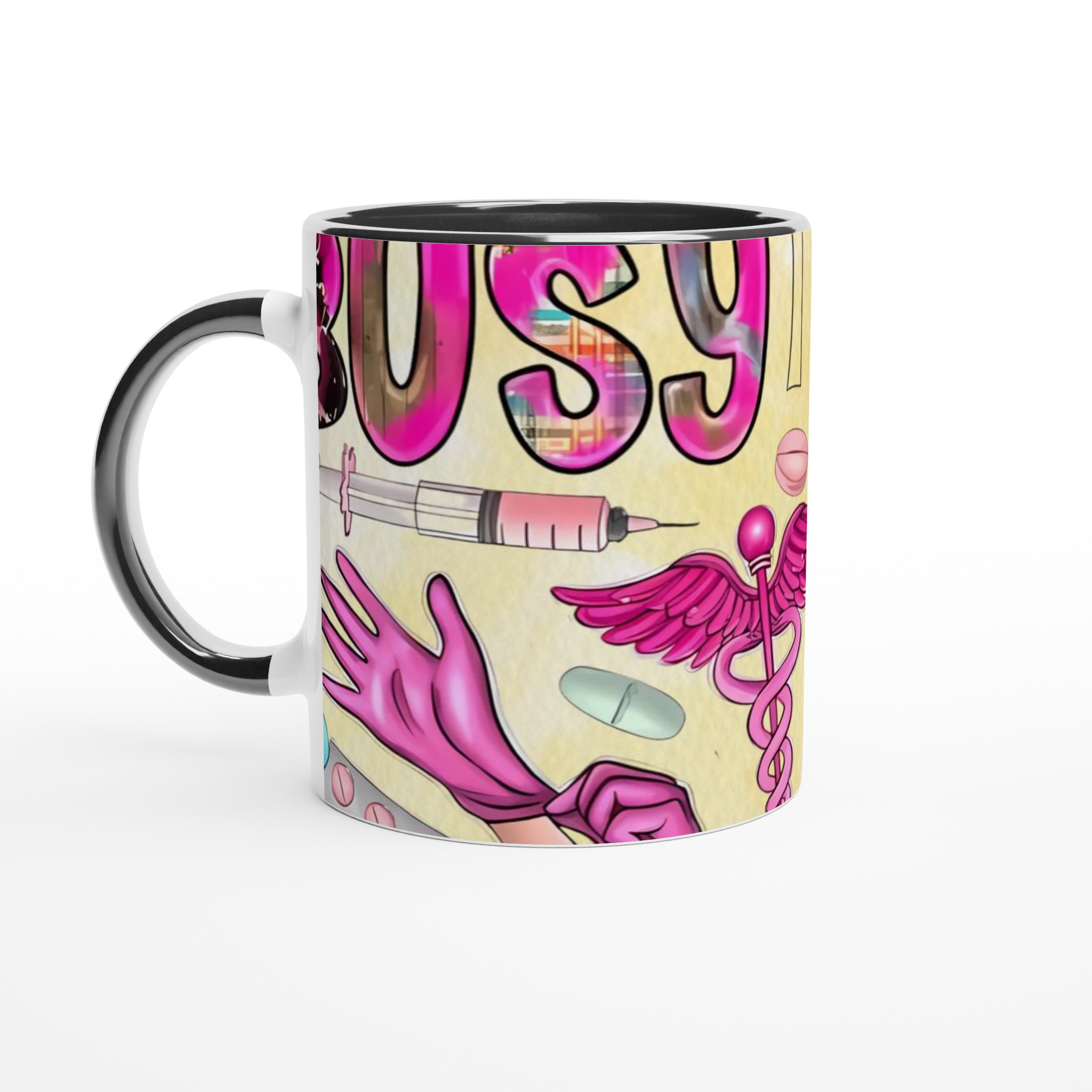 Vit 11oz keramisk mugg med livfullt medicinskt designmotiv i flera färgalternativ 4 5ba4a713-39ec-4de2-9cbc-57ea26c7139e