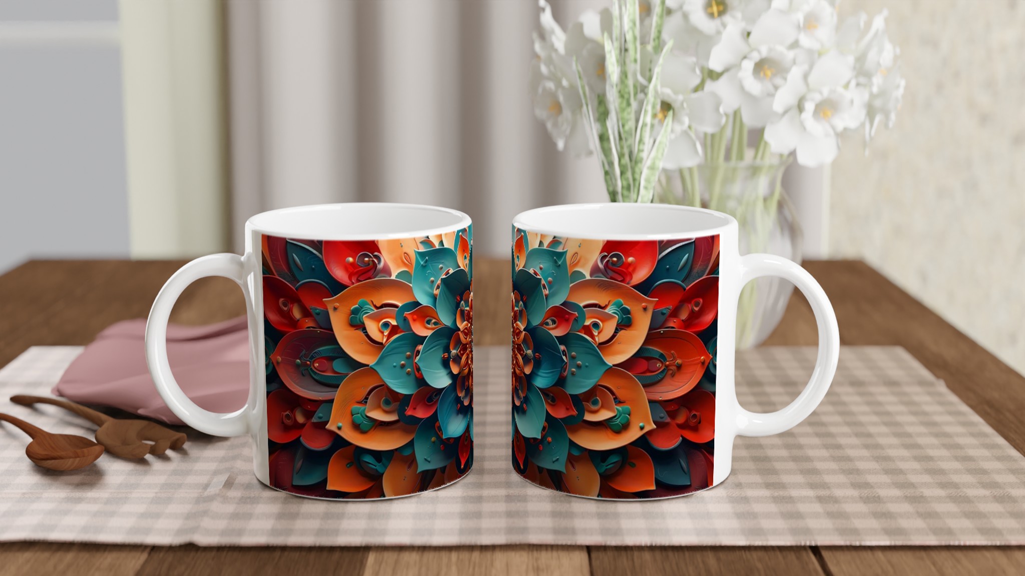 Abstrakt Mandala 11oz Keramikmugg – Livfull Konst för Dina Kaffestunder i Valfri Färg 10 5bb70bc1-7451-4222-a697-91370ca8df6b