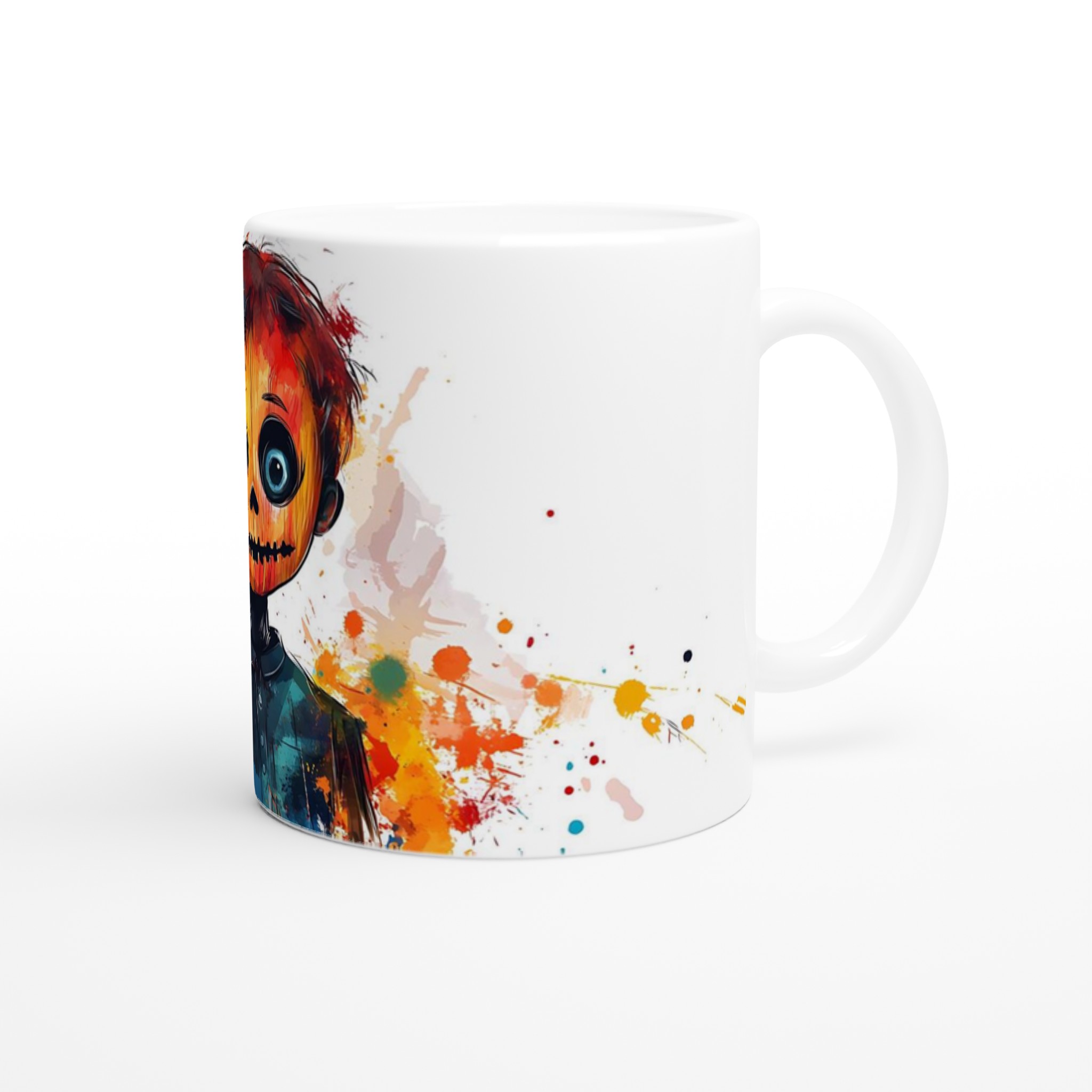 Unik Akvarell Skräckfigur Keramisk Mugg - Färgglad Skräck Konst för Kaffeälskare, Välj Din Färg! 9 5bbfa722-dd29-4344-a54b-b669db17bb20