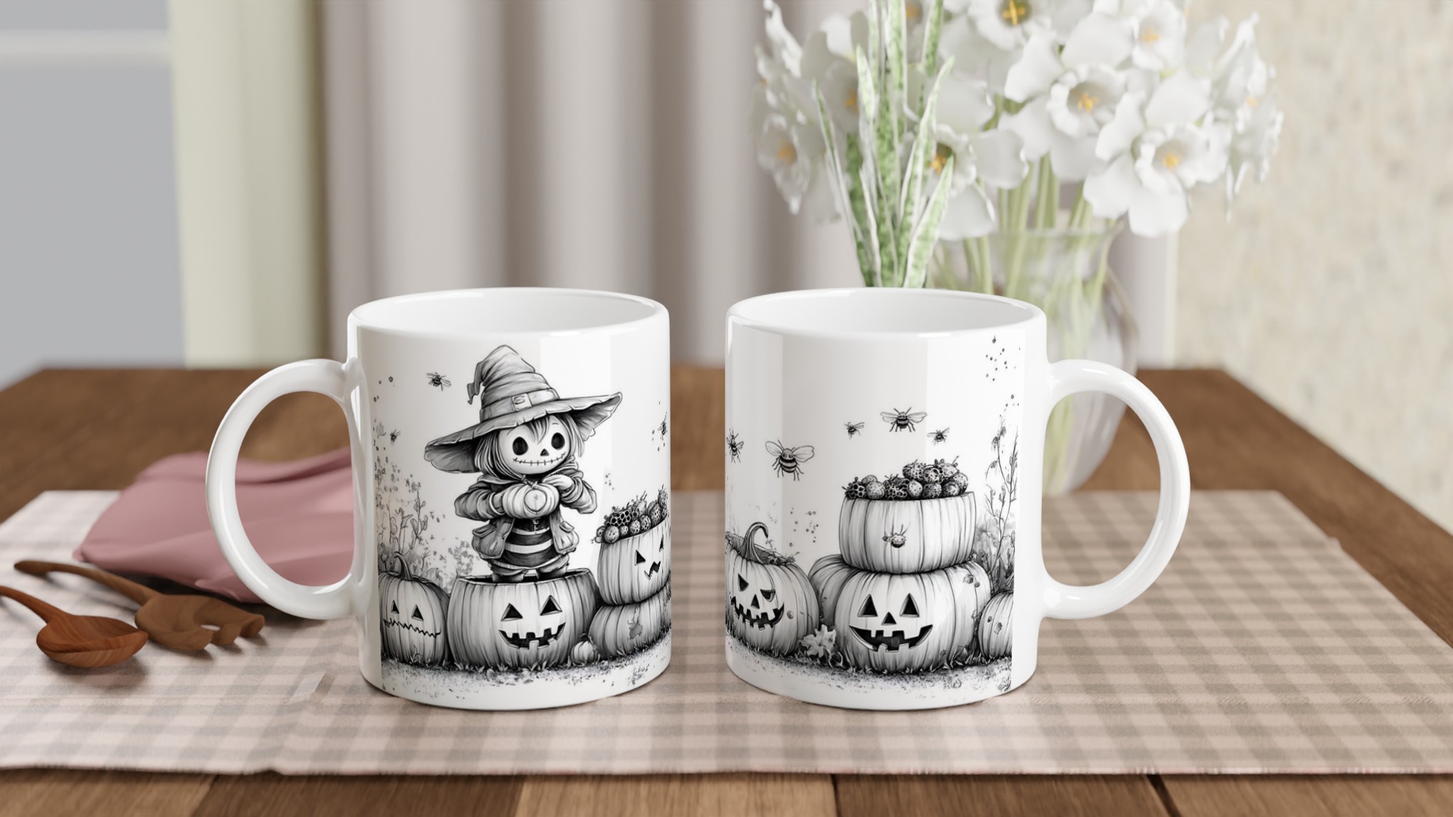 Söt Halloween Skrämsel: Pumpa Jack-o'-Lantern Muggen – Välj din färg! 10 5bf257aa-2d25-4f81-a78e-a8fb1769391a