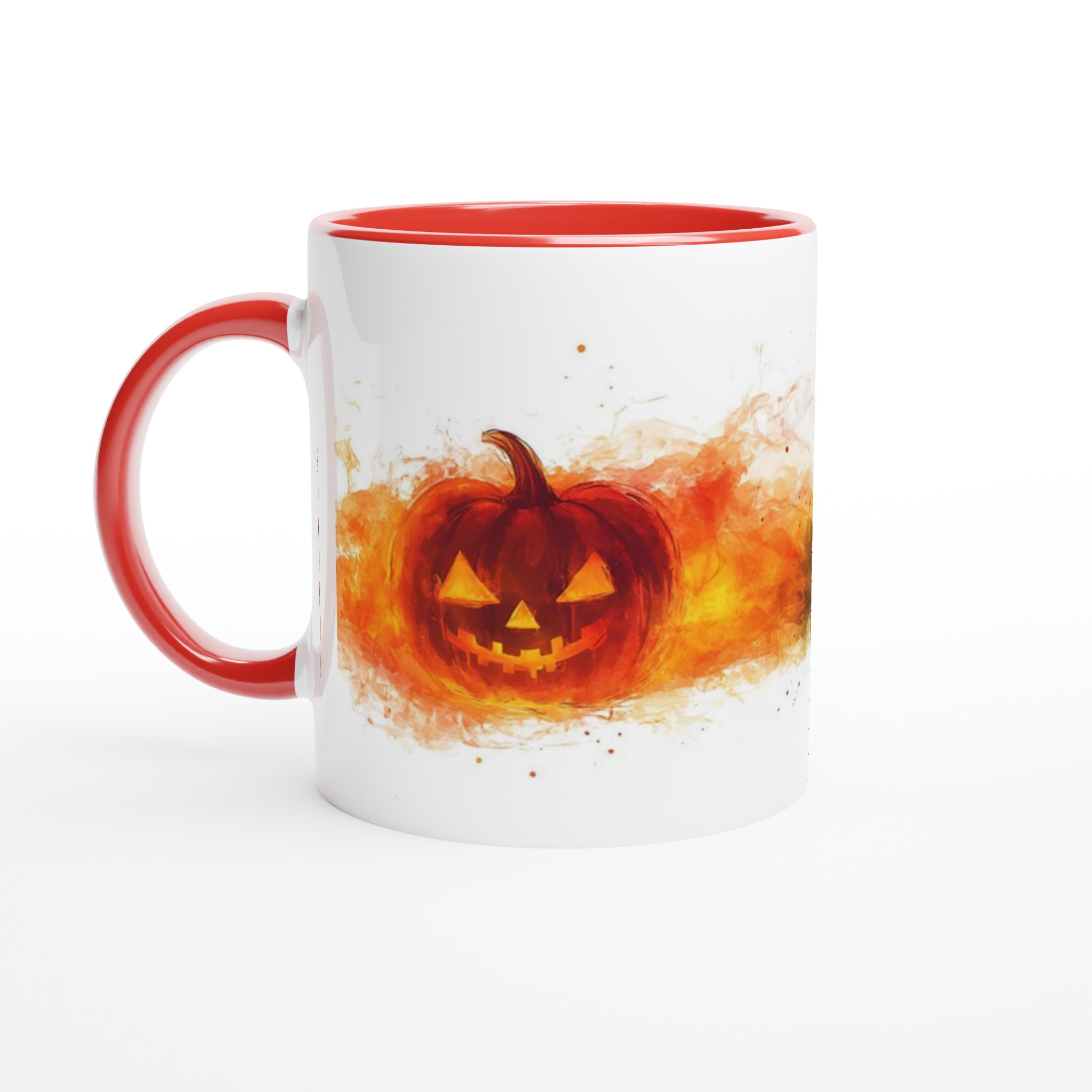 Mystisk Halloween Keramikmugg - Pumpa och Spöklikt Barn i Akvarellstil, Välj bland 7 Färger 5 5c0ff5da-89db-405b-abf4-2e5d4e80cec5