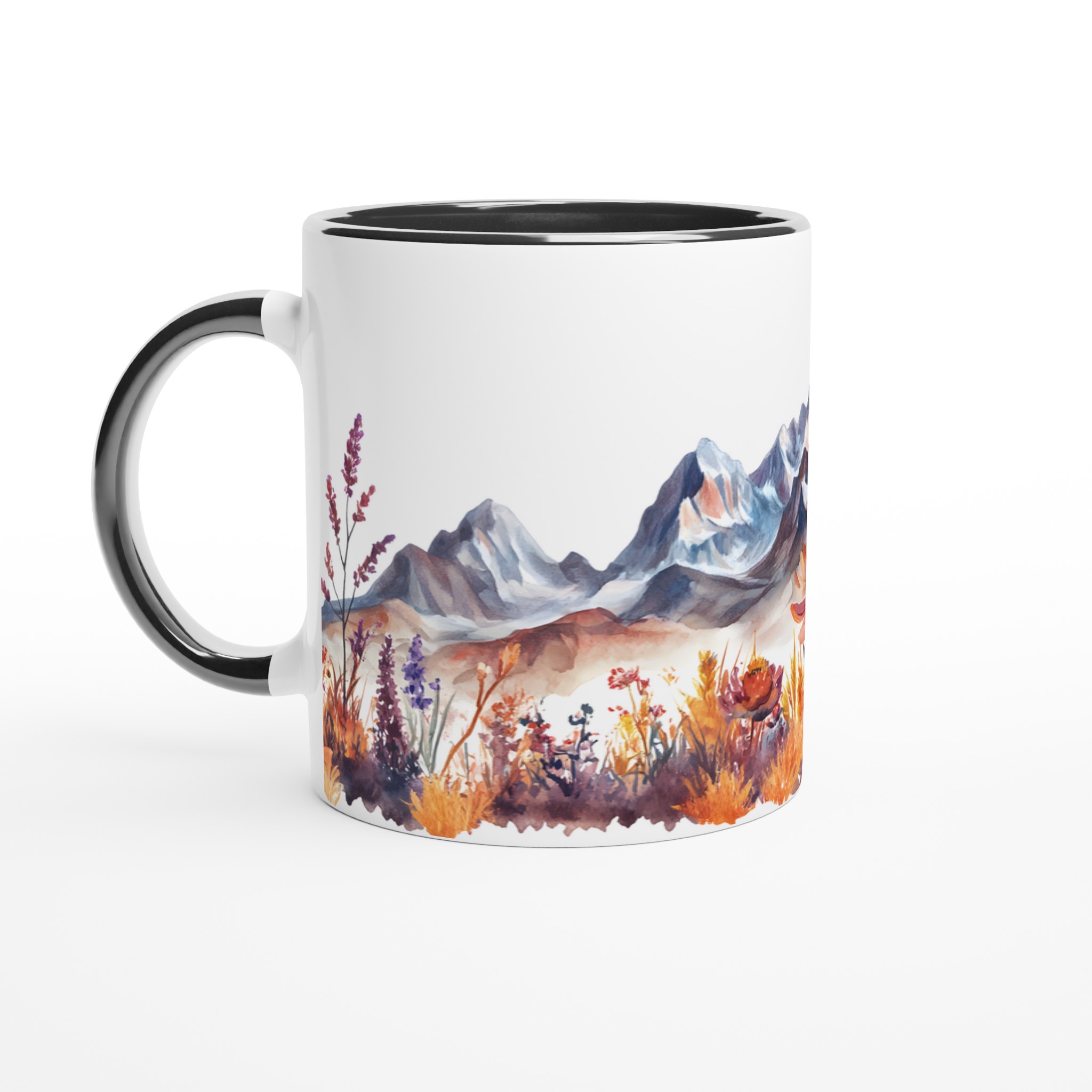 Akvarell Berg & Höstblomster Mugg – Din Unika Kaffestund i Valfri Färg! 4 5c5c71dc-2070-4bff-8777-a940695952cd