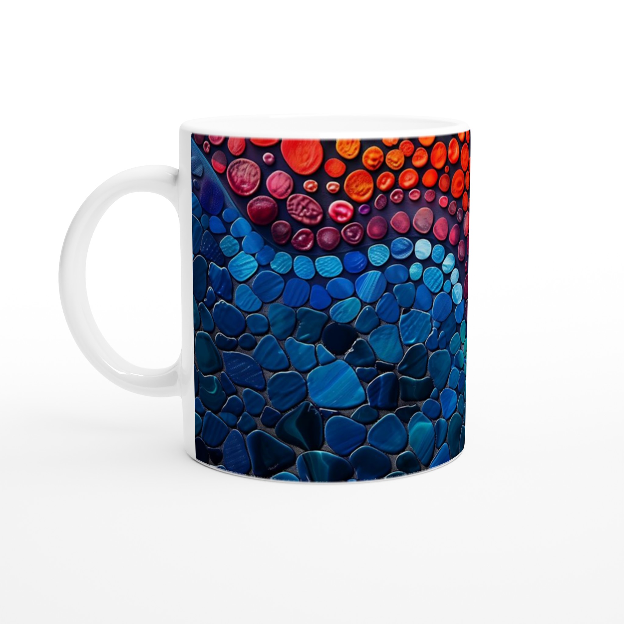Abstrakt Färgglad Stenkust Mugg - Keramisk 11oz Kaffemugg i ditt val av 7 Livfulla Färger 1 5c726fb4-5f60-4c33-a4da-8ac492d1a334
