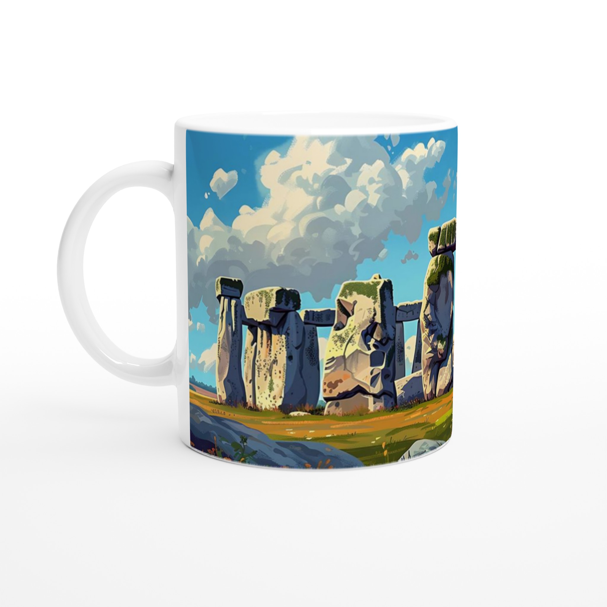 Stonehenge Inspired Keramisk Mugg – Konstnärlig Design i Väljfri Färg 1 5c78813e-3d1e-40c5-bc72-888564820b82