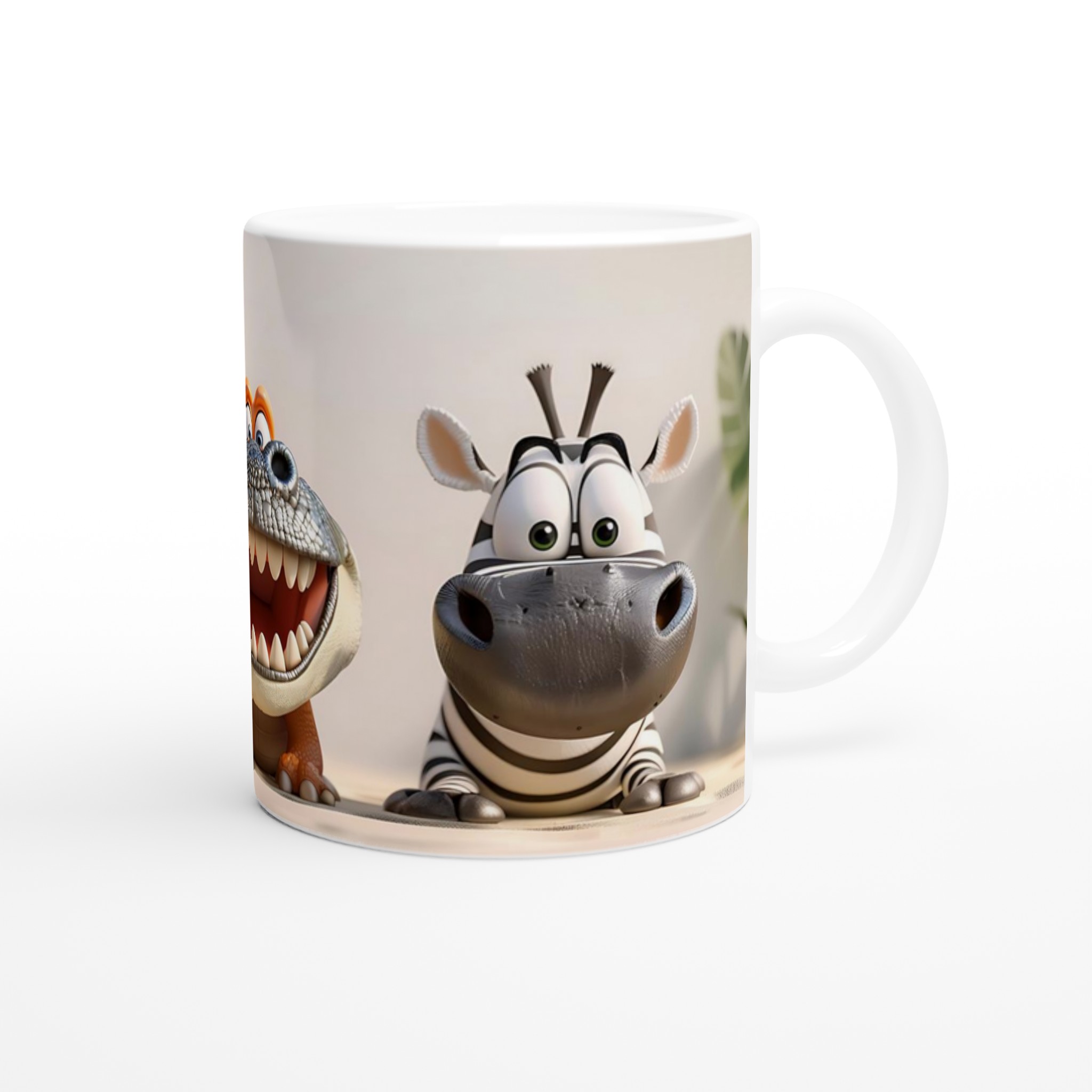 Safari Vänner Keramisk Mugg – Lekfull Design med Zebror & Krokodil, Välj bland 7 Färger! 9 5c93017d-b8ec-4812-92c9-39f2674b5cdf