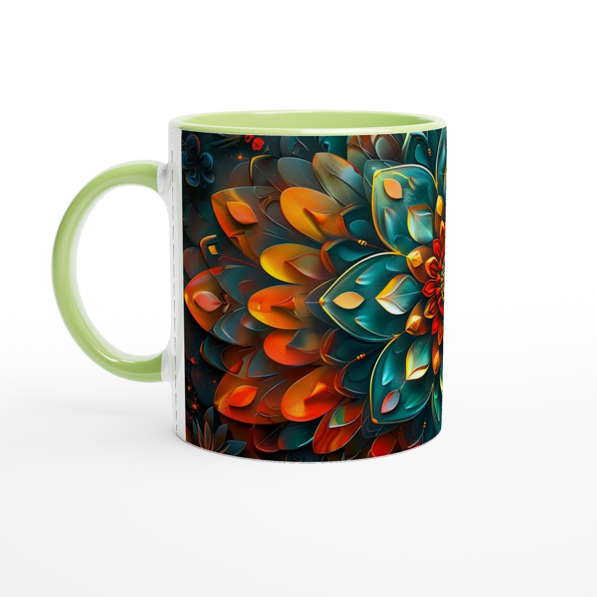 Abstrakt Mandala 11oz Keramikmugg – Strålande Design för Kaffe & Te i Flera Färger 7 5cad01f5-e24d-4e95-b2da-46604308a9fa