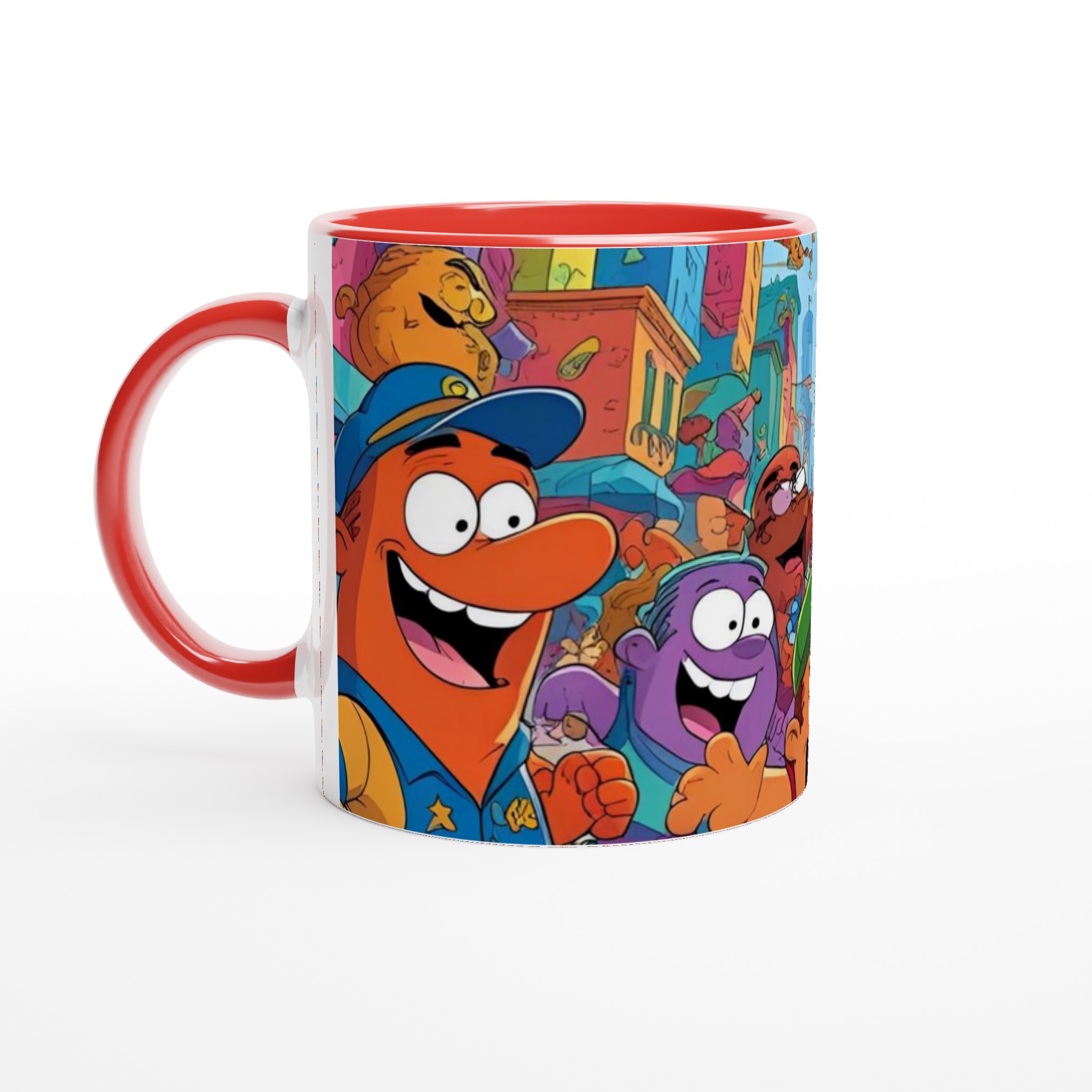 Vit 11oz keramisk mugg med färgstarkt och lekfullt tecknat motiv – välj din favoritfärg 5 5ccf1f93-45e5-4c7c-bf61-6f7a9f0417f3
