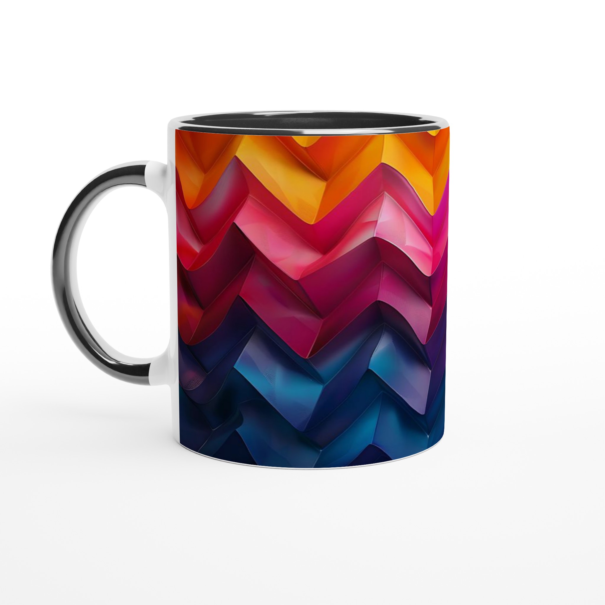 Abstrakt Våg Keramikmugg - 11oz Vibrant Konstnärlig Design i Ditt Val av Färg 4 5ce3cb53-9c09-4767-894e-a92615eb9fef