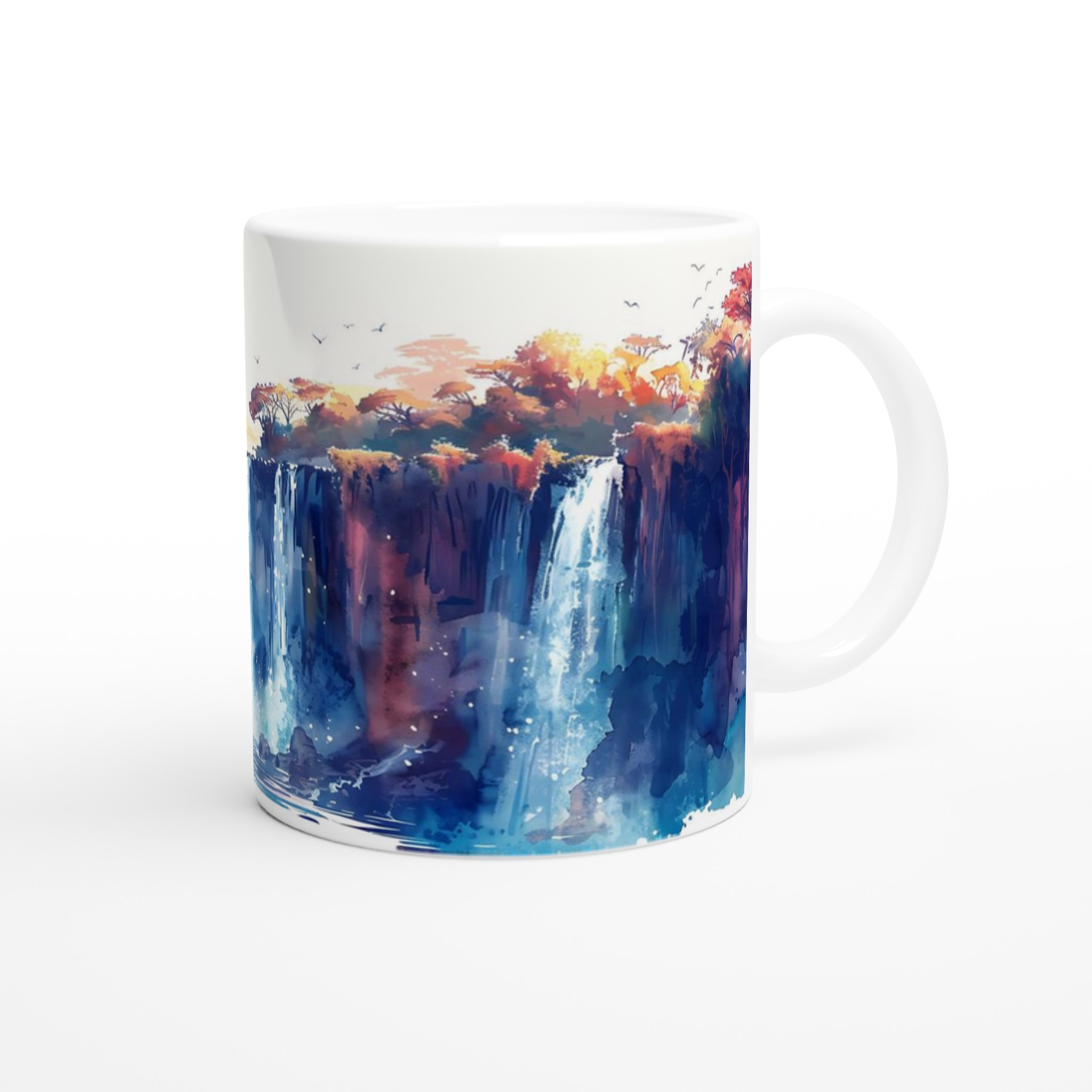 Akvarell Vattenfall Keramikmugg - 11oz konstnärlig mugg i ditt färgval 9 5ce4164e-9929-4586-8cde-49e88141572a