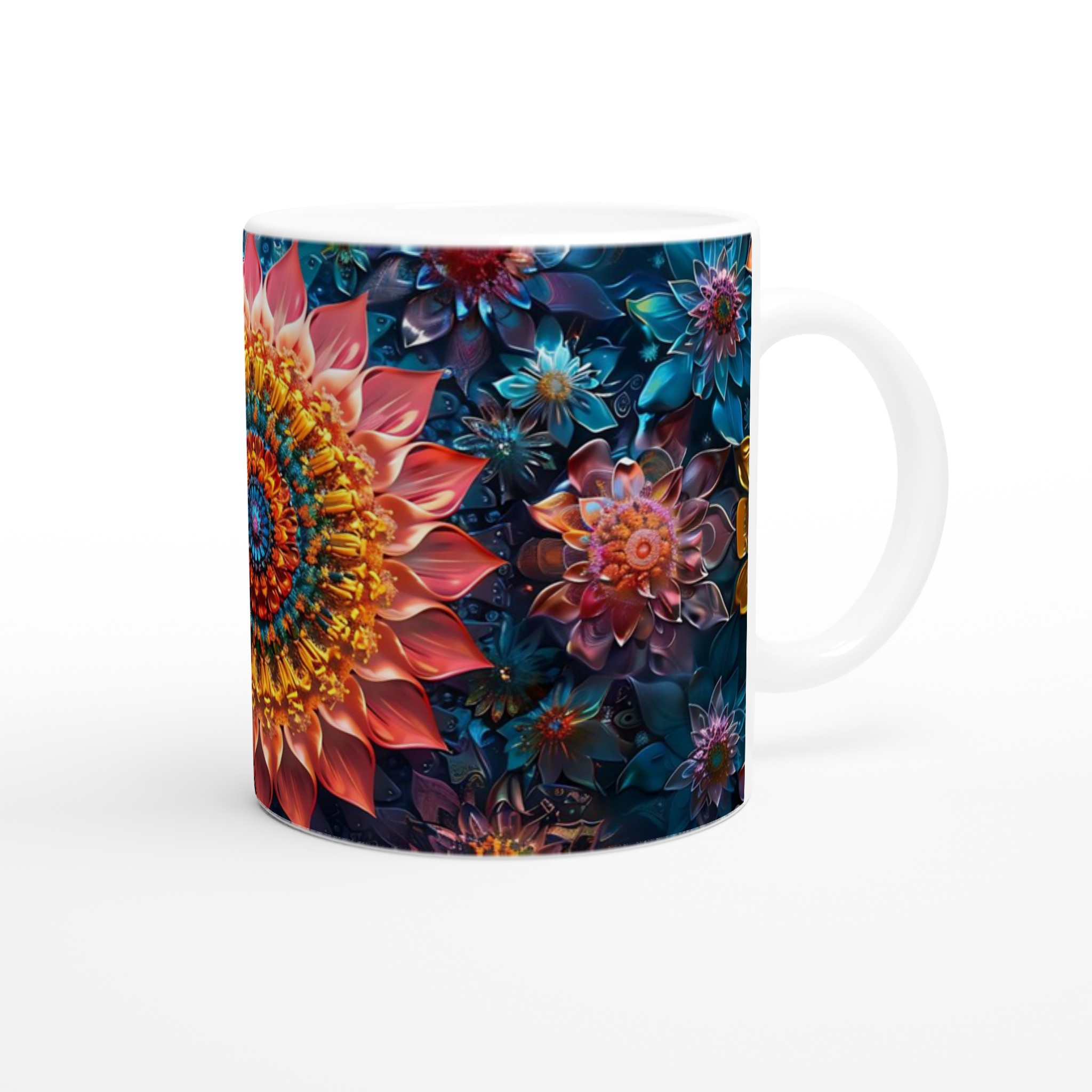 Kosmisk Blomsterglädje Keramikmugg - 11oz Mandala-Inspirerad Kaffekopp i Valfri Färg 9 5d585f03-fbb6-4e4f-b9bb-38cd5a3a778d