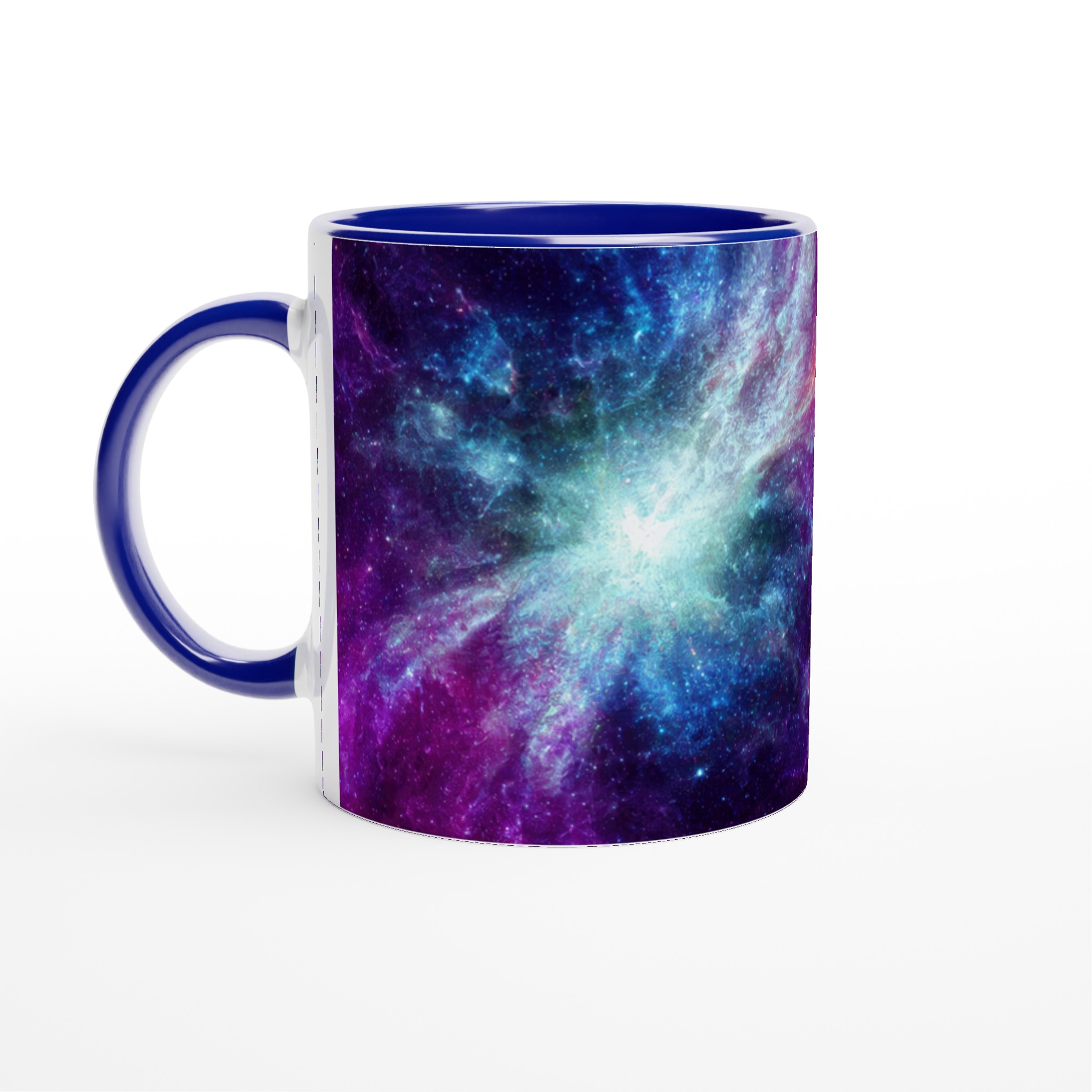 Vit 11oz keramisk mugg med galaxinspirerat motiv i flera fängslande färger 2 5d5dbec3-e7ad-400e-836e-8c223762dd71