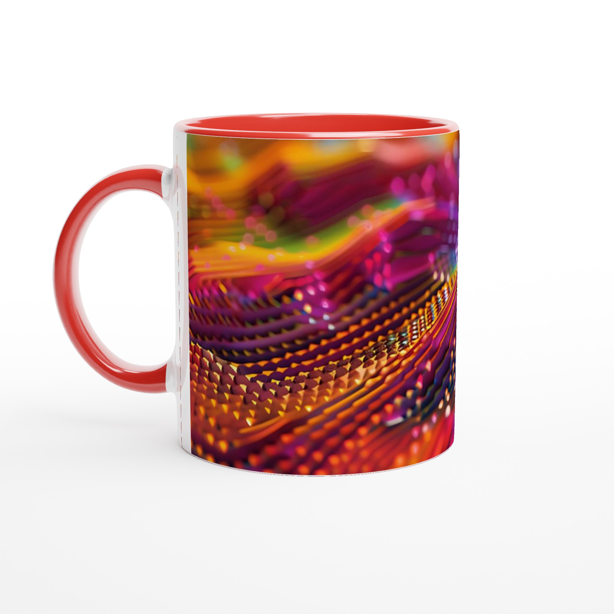Abstrakt Neonvåg 11oz Keramisk Mugg – Ett Konstverk för Din Dryck i Valfri Färg 5 5da152cb-8d91-47ea-b90c-cfd68152f9be