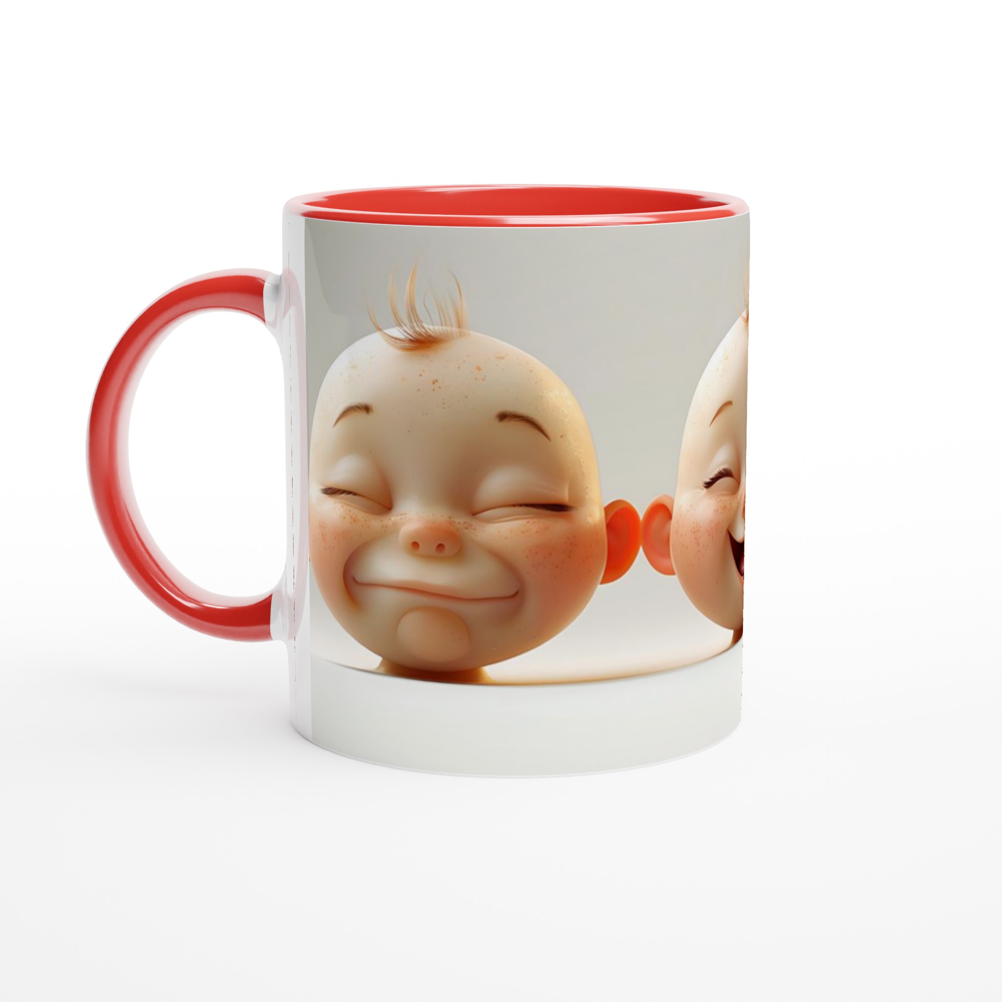 Glad Bebis Mugg - Söt Keramisk Kaffemugg med Lekfulla Ansiktsuttryck i 7 Färger 5 5da47510-eecf-4992-9312-c1567b538e94