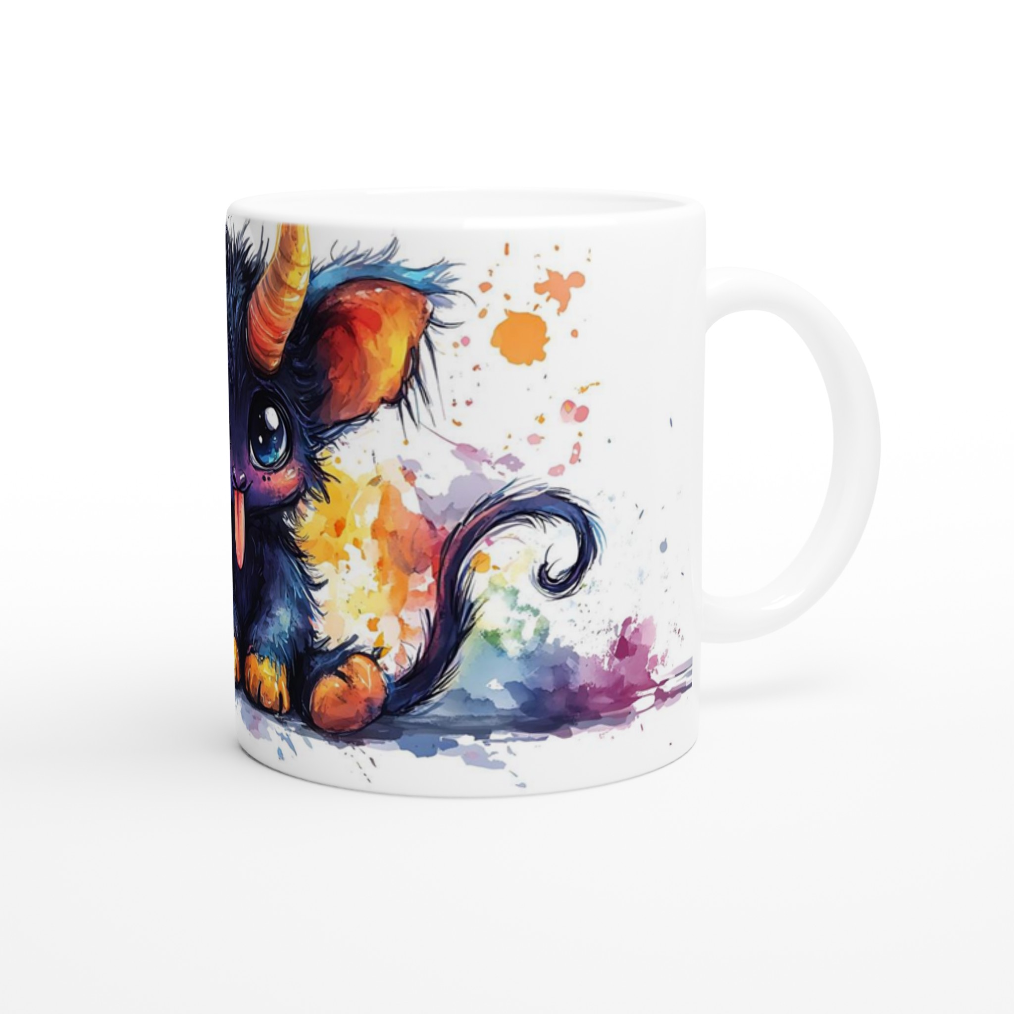 Söt Liten Djävul Keramikmugg – Färgglad Akvarell Stil 11oz Kaffemugg 9 5ddfe748-8185-4e55-8ad6-5d6e1693e89c