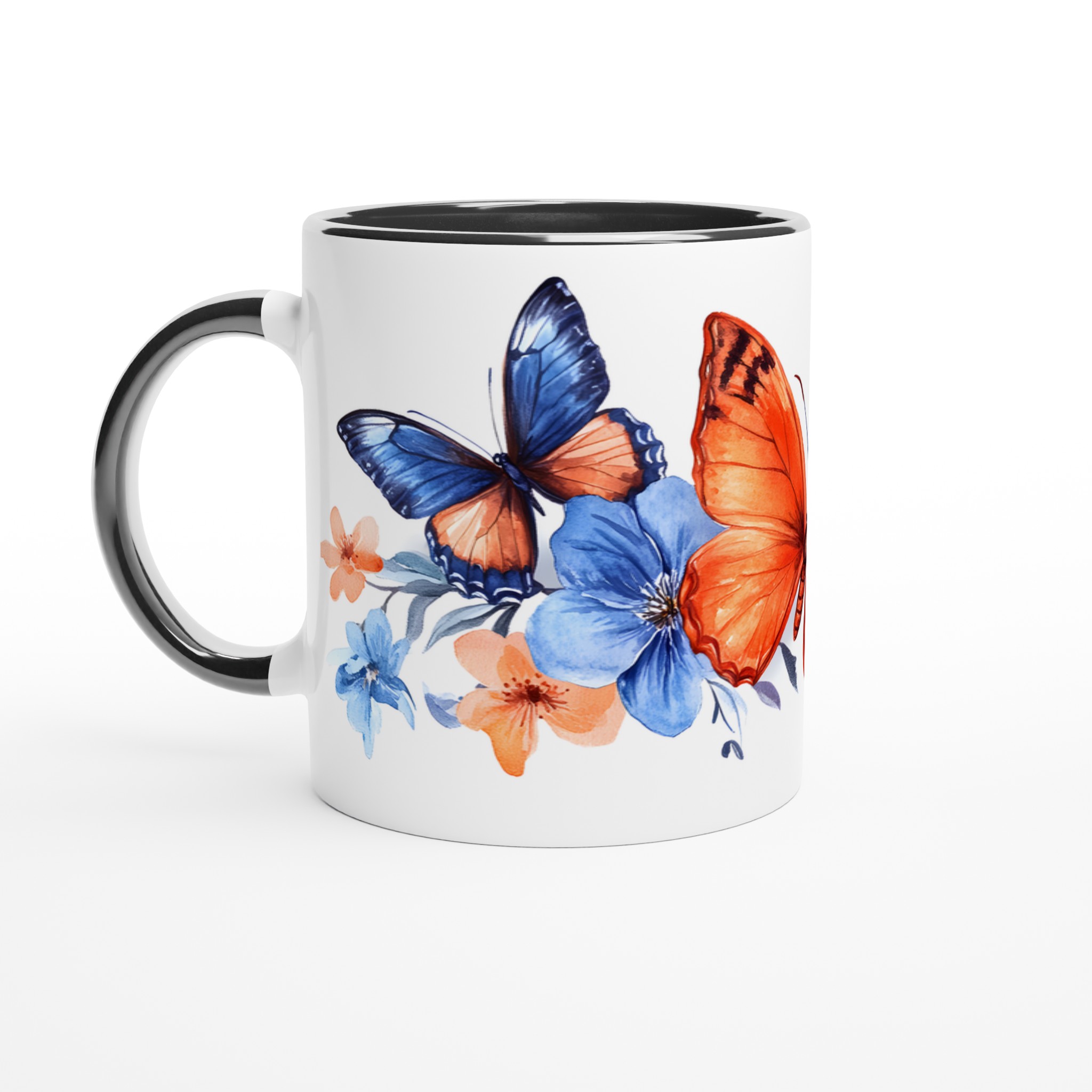 Fjärilsdröm Keramikmugg - Akvarellblommor & Levande Färger i Ditt Val av Mugfärg 4 5deb4a2a-a88f-4525-92f4-1e17b2fbb47e