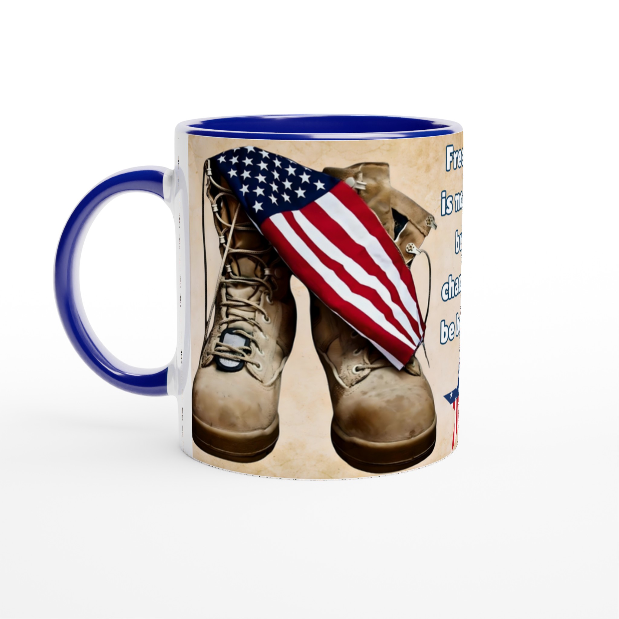 Vit 11oz keramisk mugg med Patriotiskt Amerikanskt Motiv – Välj bland sju färgstarka keramiknyanser 2 5deba438-d187-4c41-bee4-9c276637f525