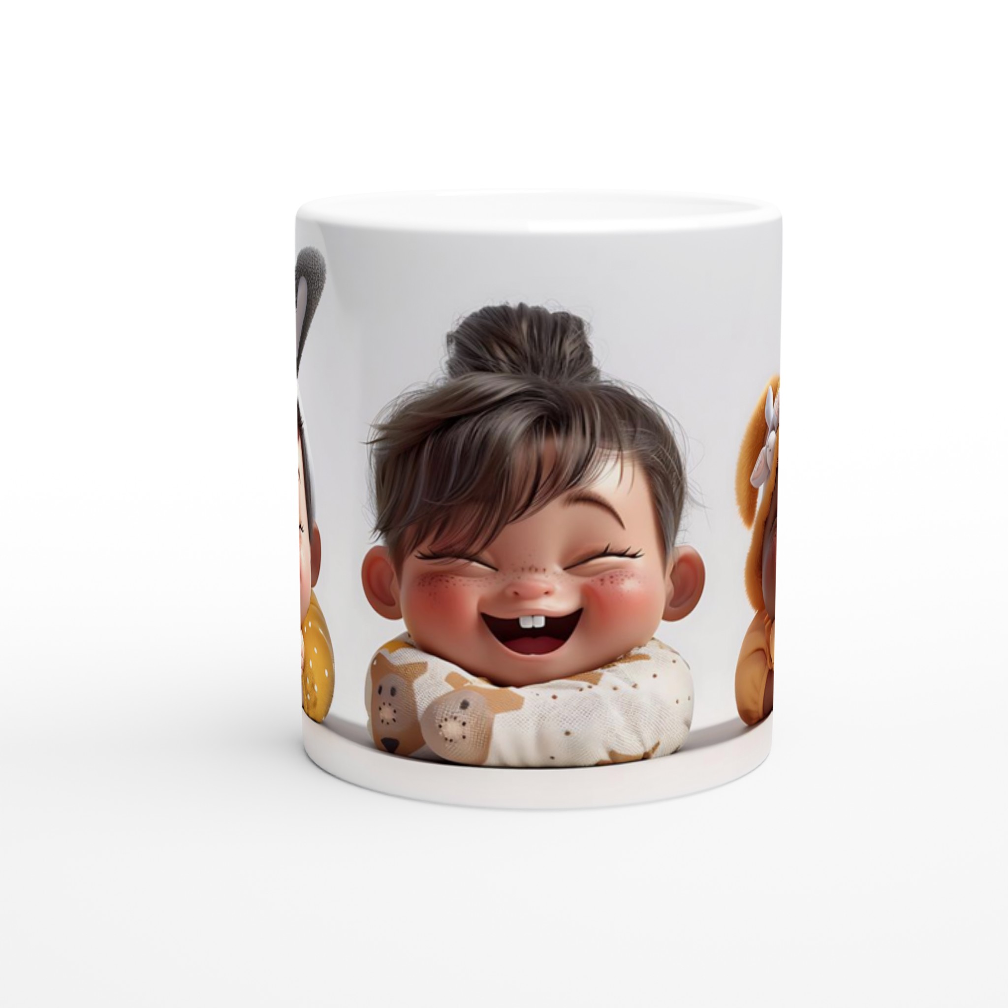Kawaii Glädje: 11oz Keramisk Mugg med bedårande "Happy Kids"-motiv – Välj din favoritfärg! 8 5dfc8535-46ac-48c5-9b49-fd0559b2ecc2