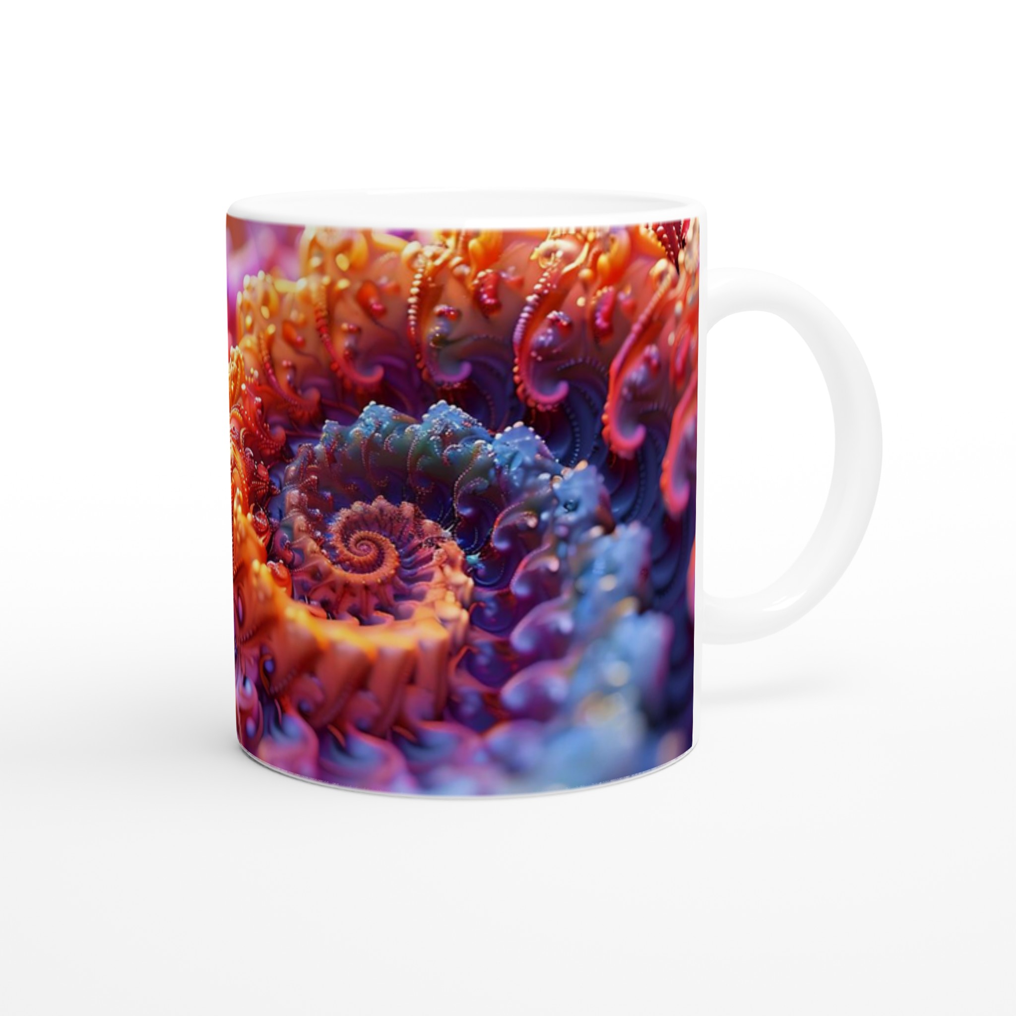Abstrakt Spiral Keramikmugg - 11oz, Välj Bland 7 Levande Färger 9 5e162baa-04ad-4933-9124-7123111b7db7