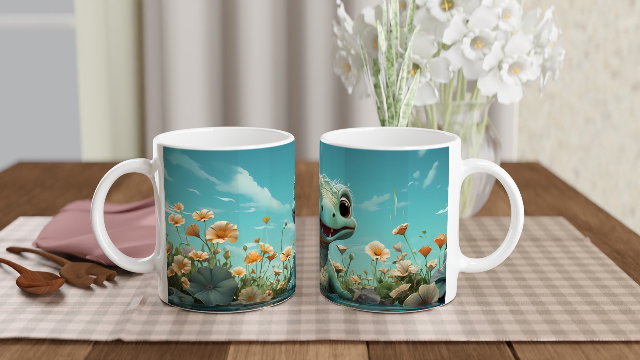 Söt Baby Dinosaurie Mugg – Livfullt Tryck, Personlig Charm i Valfri Färg! 10 5e24a058-bba7-4cab-8bd2-ff18b89fee73