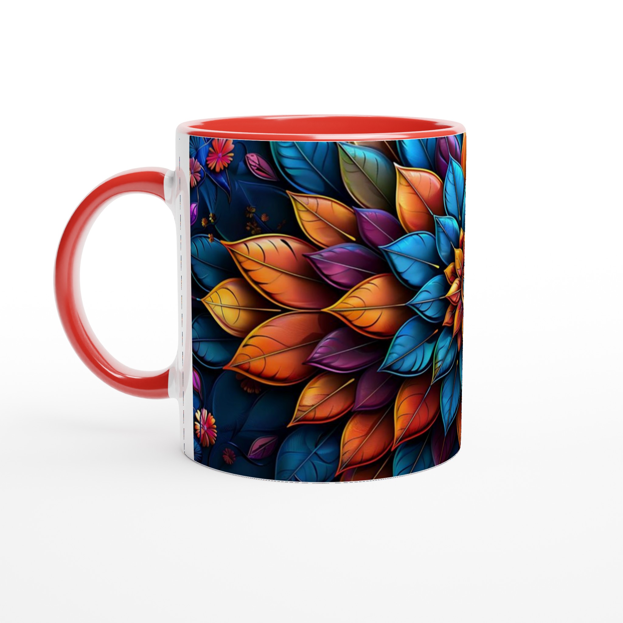 Färgglad Mandala Keramikmugg - 11oz, Välj bland 7 Livfulla Färger 5 5e715561-7a82-480a-9707-1be8d964ae01