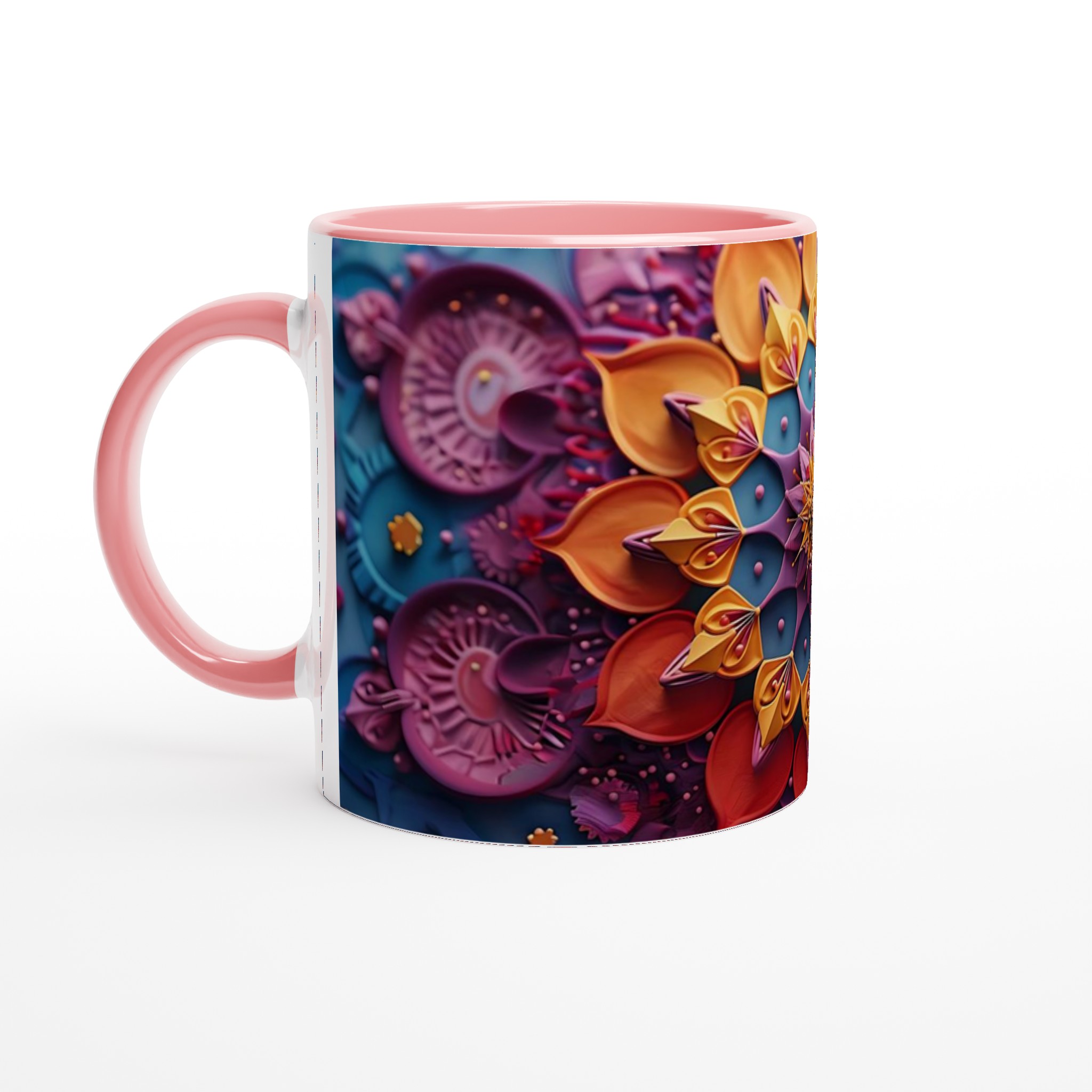 Mångfärgad Mandala Keramisk Mugg – 11 oz. Levande, Hållbar och Diskmaskinsäker för Din Dagliga Ritual 6 5e8e0077-fb91-4a08-9138-5e8f4a1f055b