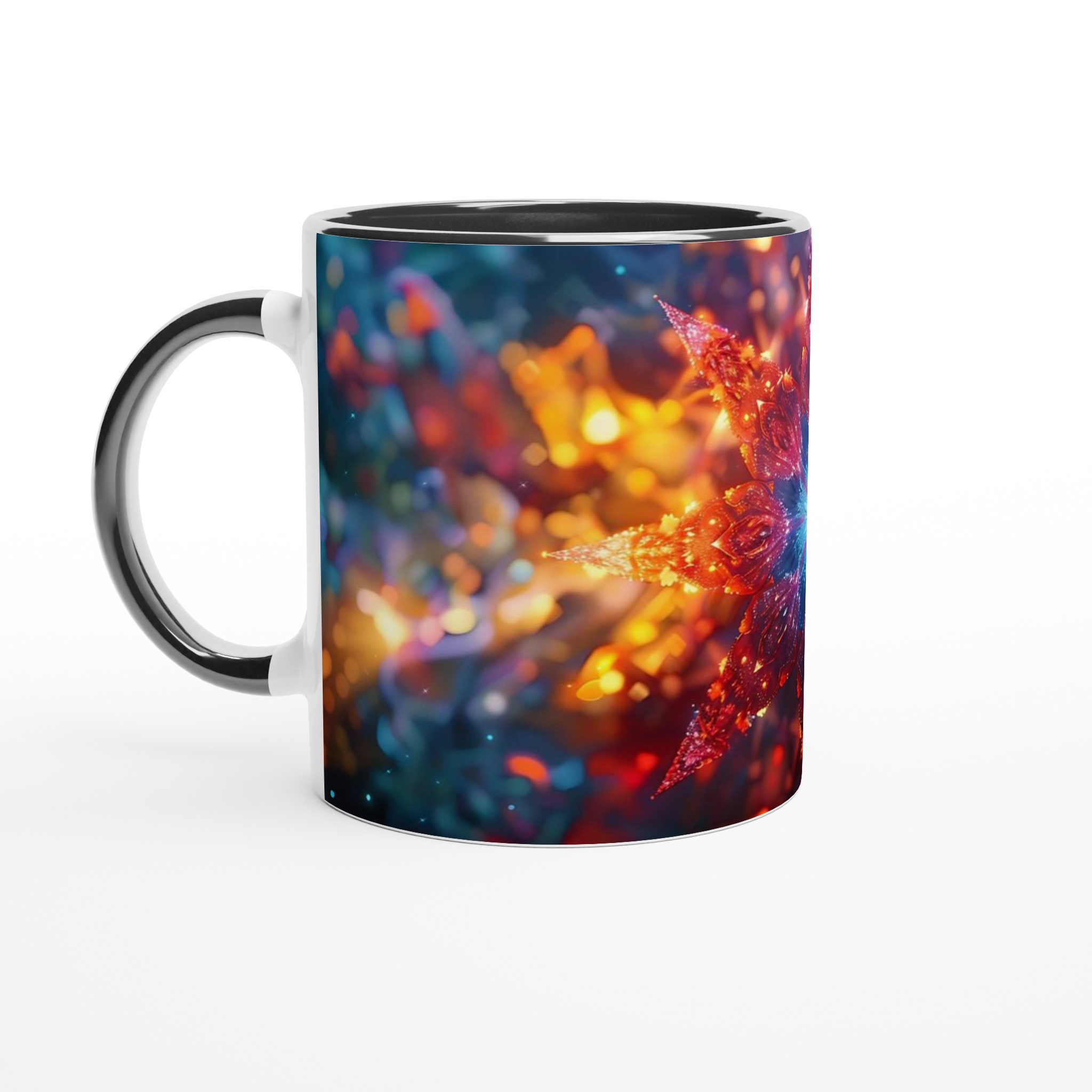 Kosmisk Blomster Keramisk Mugg – Lysande Galaktisk Design i Ditt Val av Färg 4 5e98dde8-d2f1-4b17-a2a9-cf86db490eeb