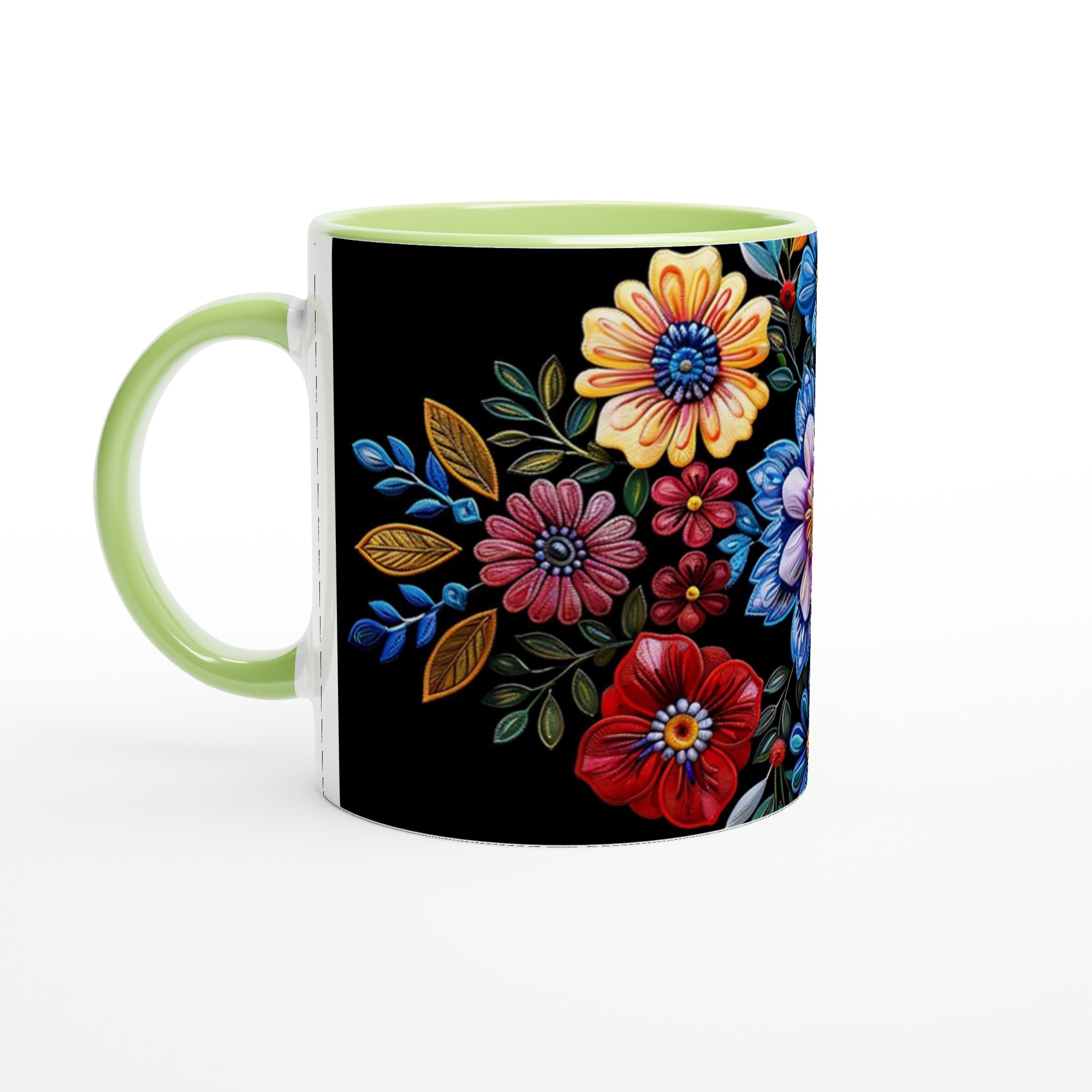 Färgglad Blommig Keramikmugg – Konstnärlig Design i 7 Livfulla Färger 7 5e9a8e0e-1ebd-4030-9809-d2986dc7d8e6
