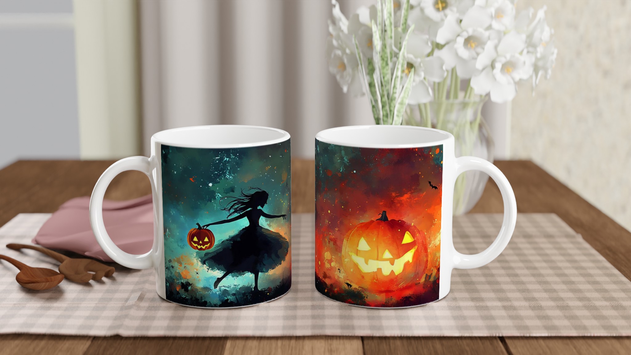 Mystisk Halloweennatt Keramikmugg - Lyktans Dans 10 5ed65367-7b95-4f70-9e6d-4098db68bc09