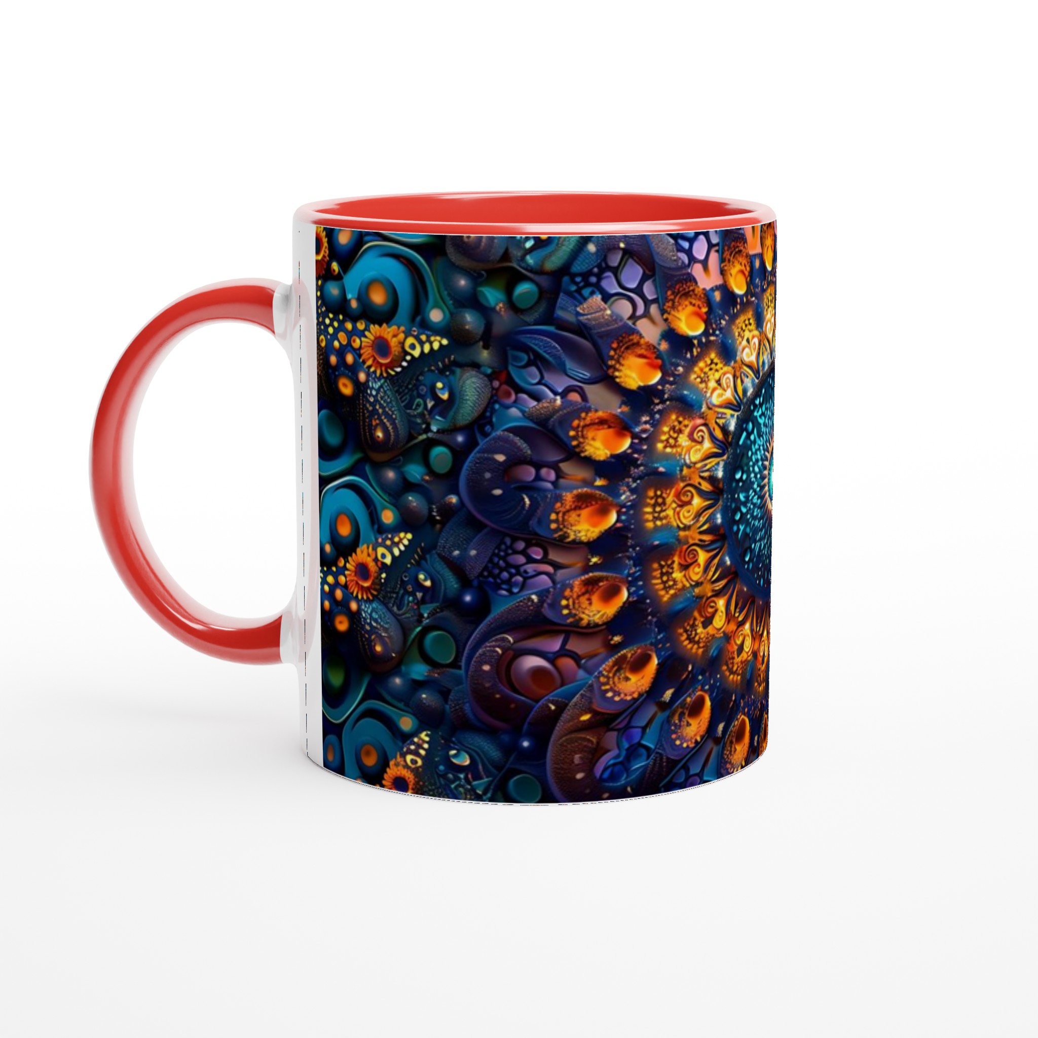 Kosmisk Mandala Mugg – 11oz Keramikmugg med Mystisk Abstrakt Konst i Guld & Turkos 5 5ee5d1b4-5c8e-4e51-8017-5cddf9c3c117