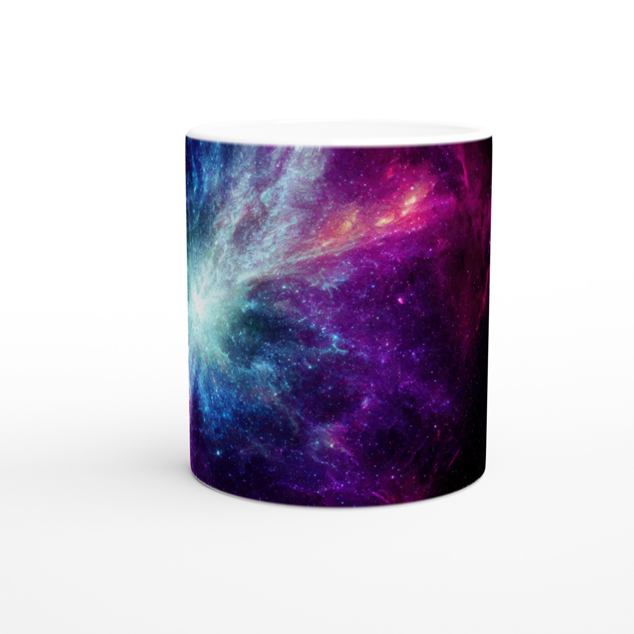 Vit 11oz keramisk mugg med galaxinspirerat motiv i flera fängslande färger 8 5eec74d1-f043-4f60-84fc-a5189878d204