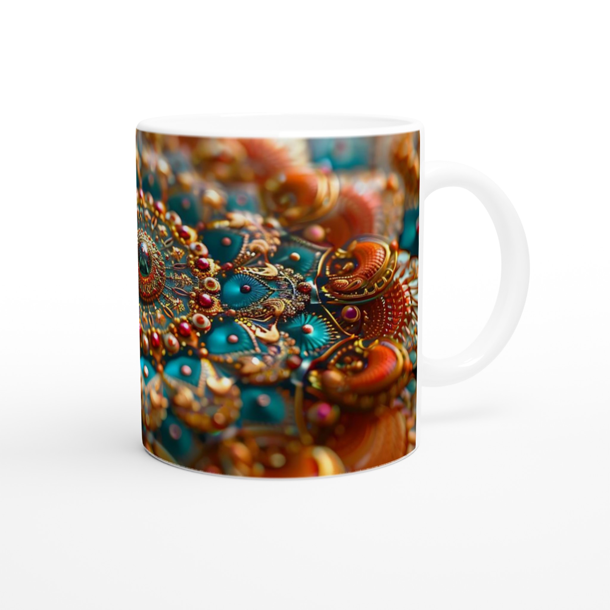 Mångfärgad Mandalainspirerad 11oz Keramikmugg – Vibrerande Design & Lyxiga Detaljer 9 5ef29726-8c4f-42e5-9b3c-f0cbc13212ee