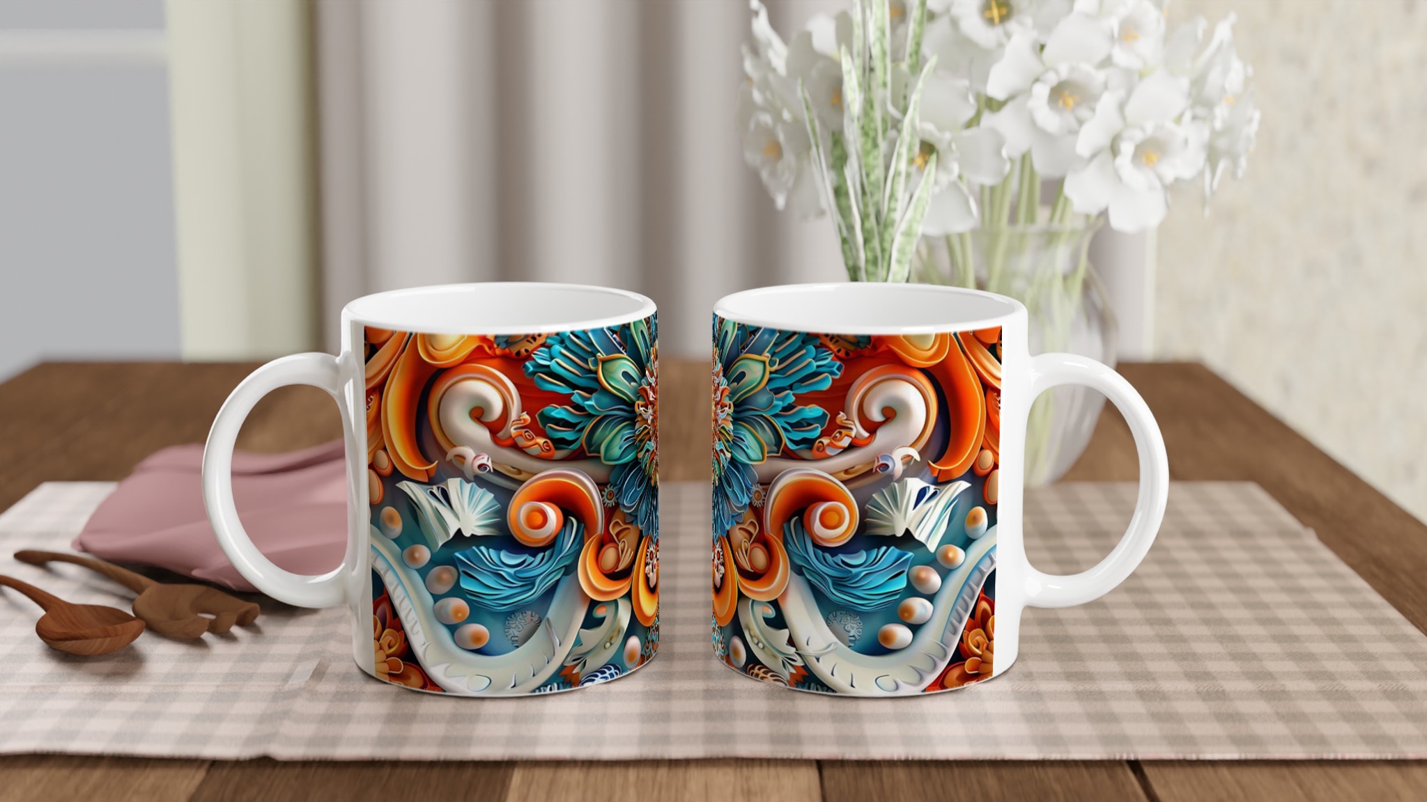 Abstrakt Mandala 11oz Keramikmugg – Livliga Färger för Din Kaffestund 10 5f3de179-4454-4448-8ade-9fcfd6aeb3f7