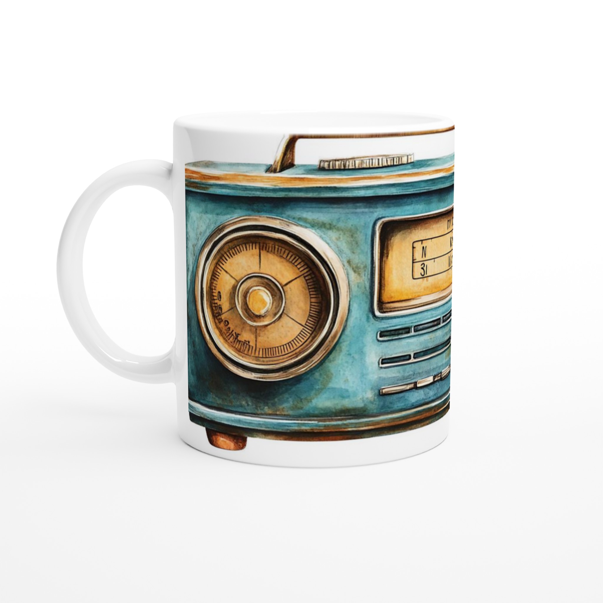 Nostalgi i Akvarell: Vintage Radio Keramikmugg – Din Kaffepaus med en Touch av Retrocharm 1 5f4b3de3-182a-4858-b142-2ed314424d91