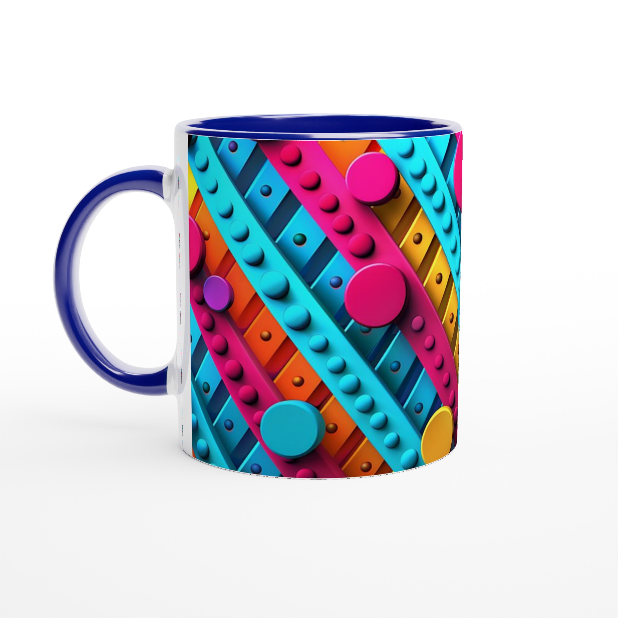 Mångfärgad Pop Art Keramikmugg – 11 oz kaffemugg med dynamisk design i ditt val av sju livfulla färger 2 5f4cd810-6b0e-4267-87b2-f7832e8b9277