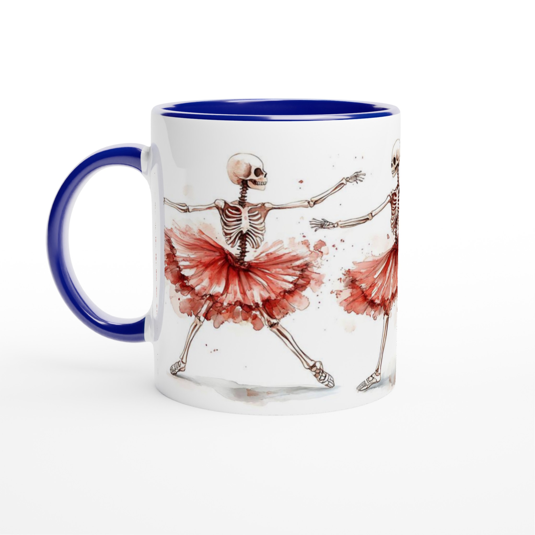 Dansande Ballerina Skelett Mugg - Vattentät Akvarell Stil - Välj din färg 2 5f56c57d-2cee-4536-8290-9d2a29e005d8